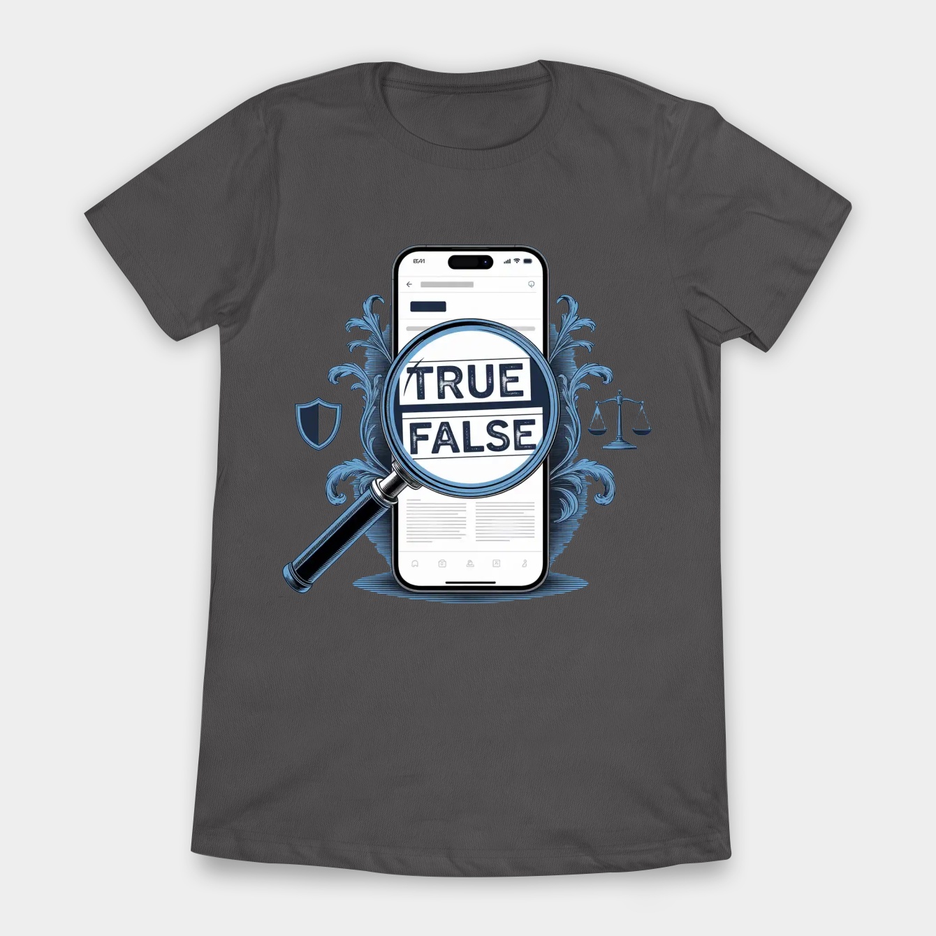 Digital Truth vs Falsehood Lens Women's T-Shirt