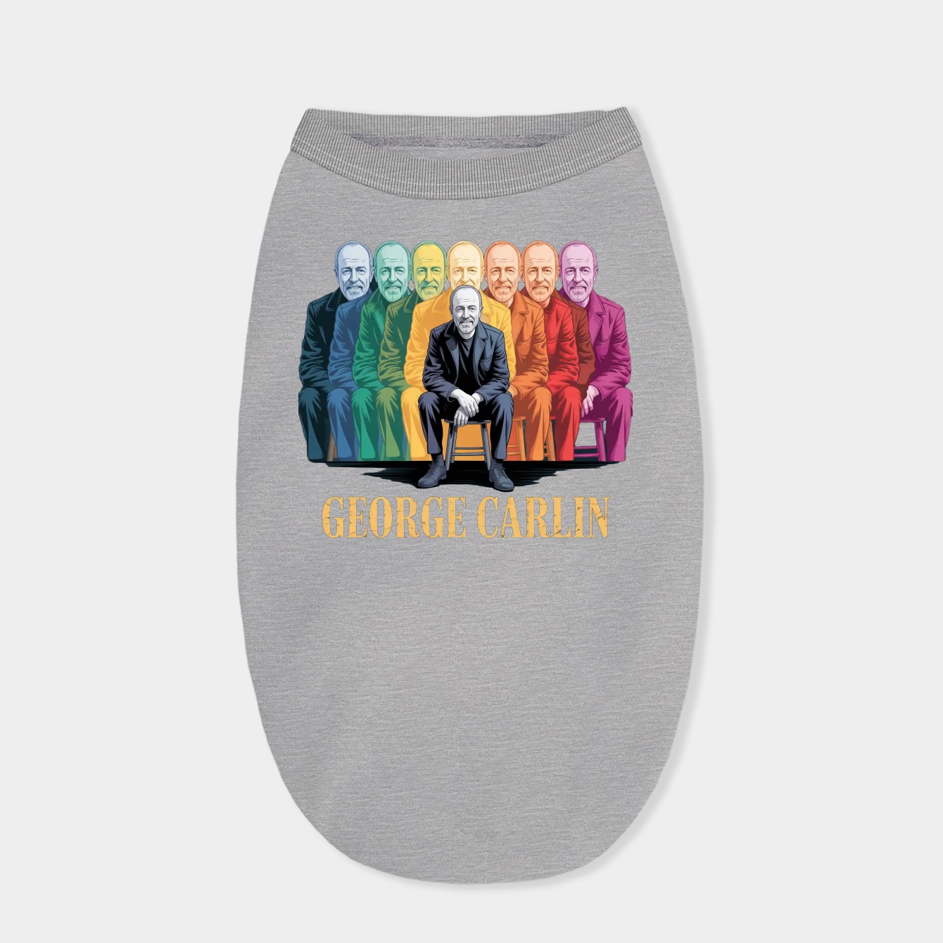 George Carlin Retro Fade Dog Shirt