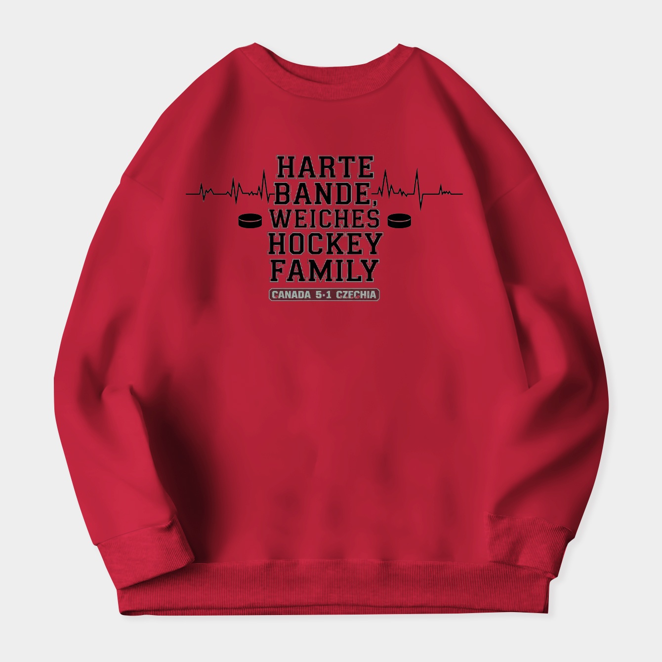 Women’s Hockey Heartbeat Family Women's Crewneck Sweatshirt