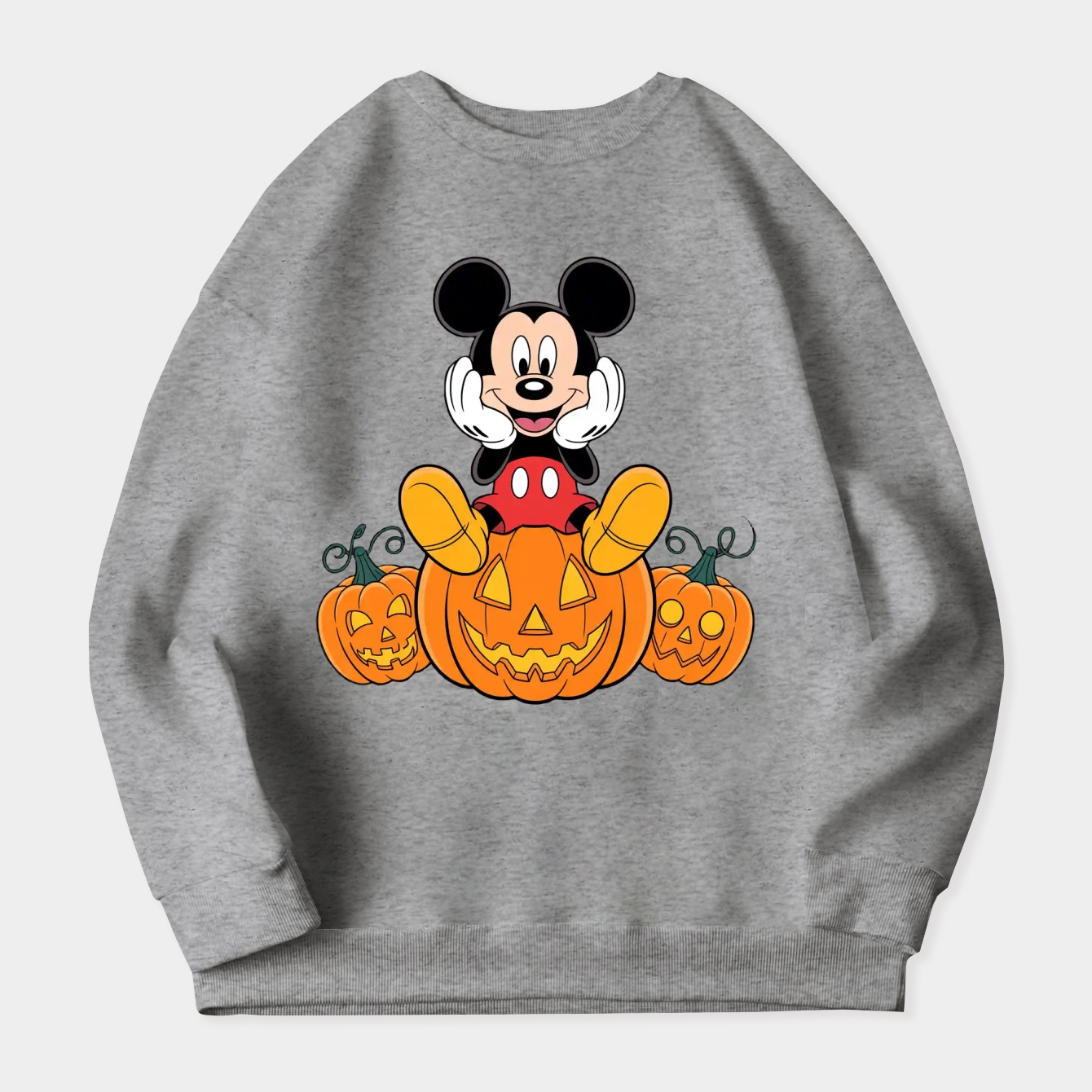 Mickey Mouse Pumpkin Patch Women's Crewneck Sweatshirt