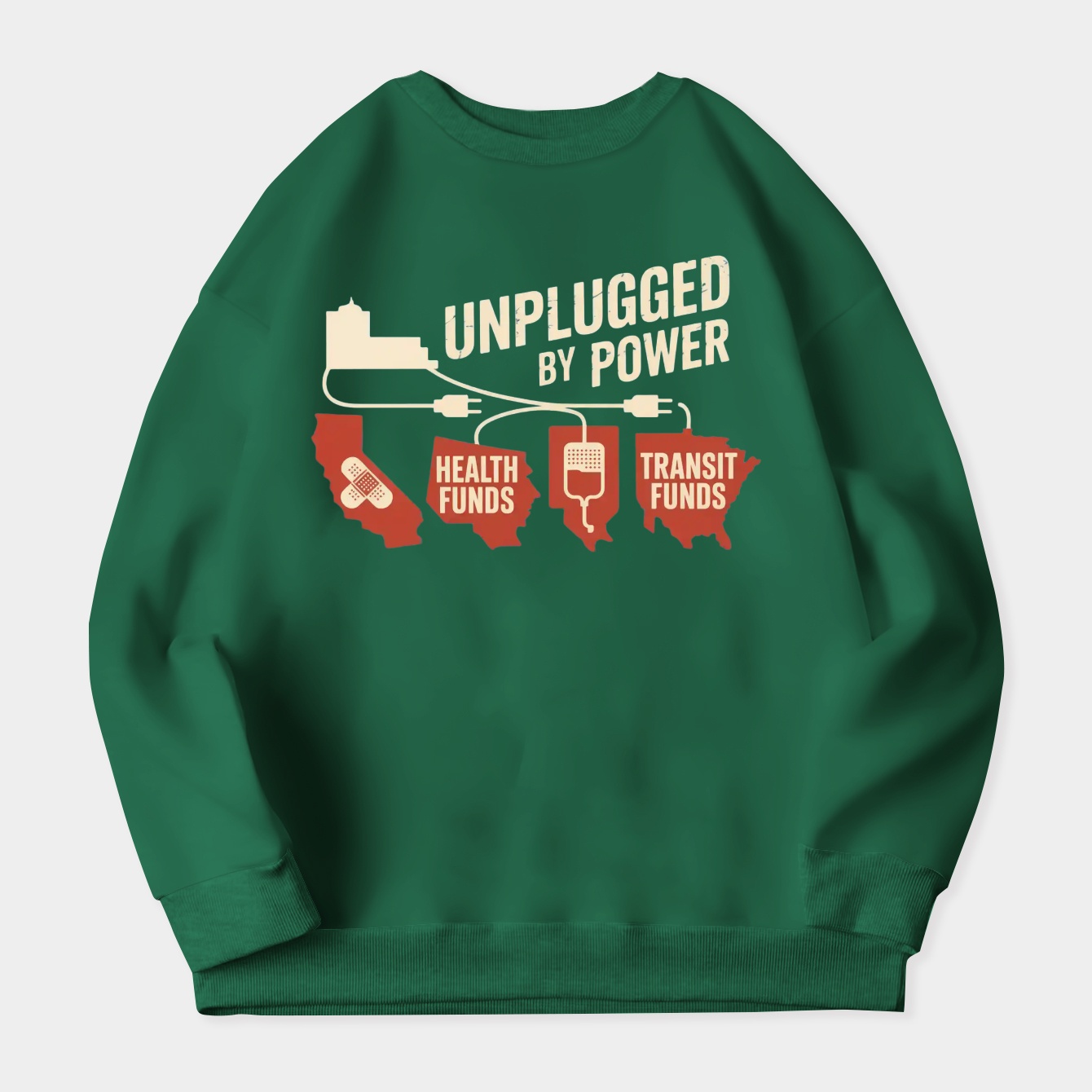 Unplugged States, Withheld Funds Women's Crewneck Sweatshirt