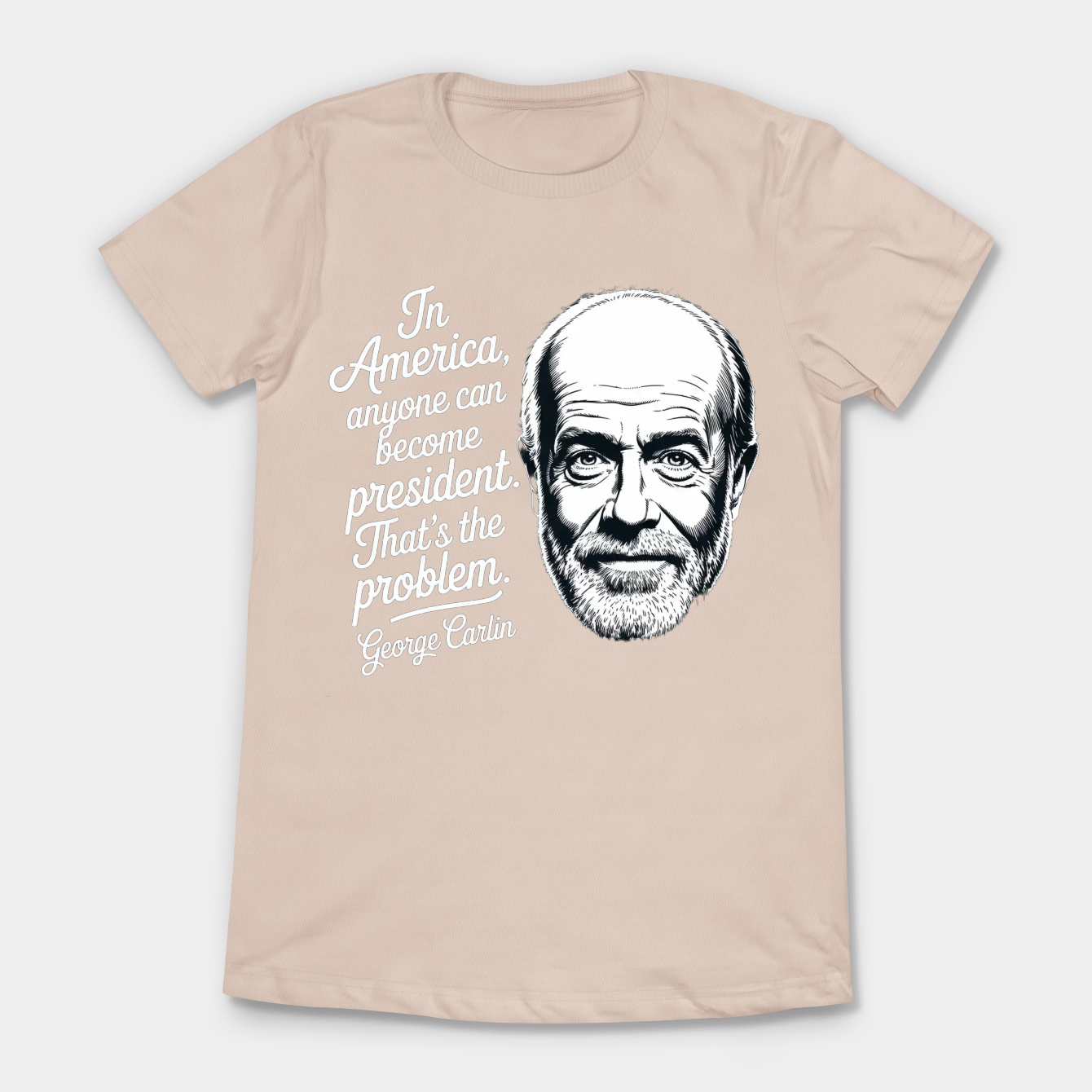 george carlin quotes black and white Women's T-Shirt