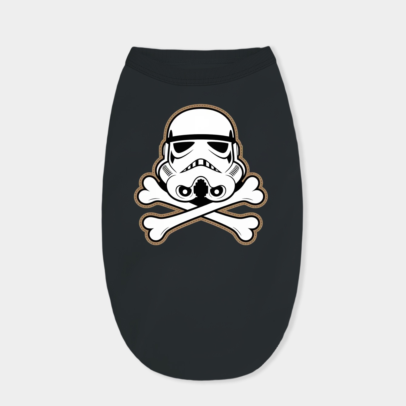 Star Wars Trooper Skull Patch Mineral Wash Dog Shirt