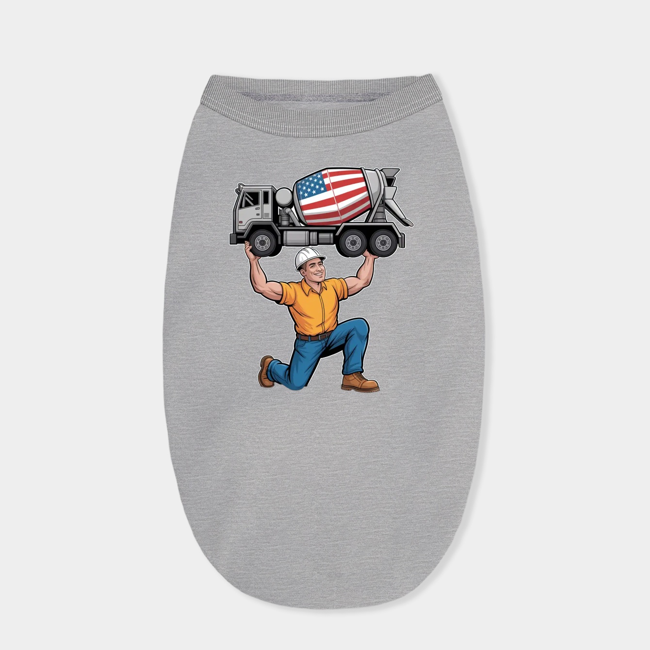 Cement Truck Mixer Cartoon Dog Shirt