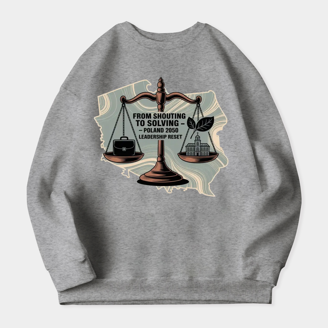 Poland 2050 Leadership Balance Women's Crewneck Sweatshirt