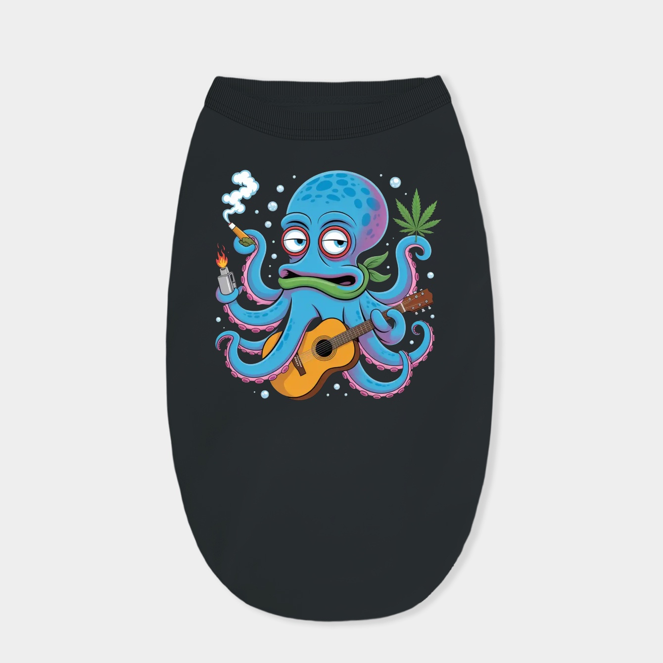 Octopus Smoking Weed Dog Shirt