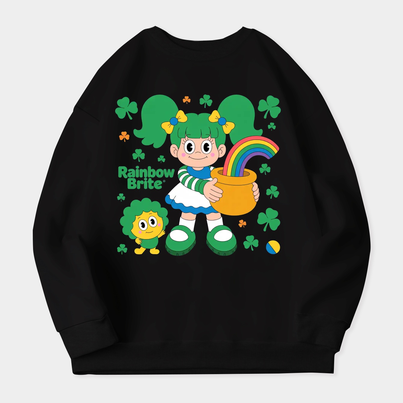 Rainbow Brite Pattys Day Women's Crewneck Sweatshirt
