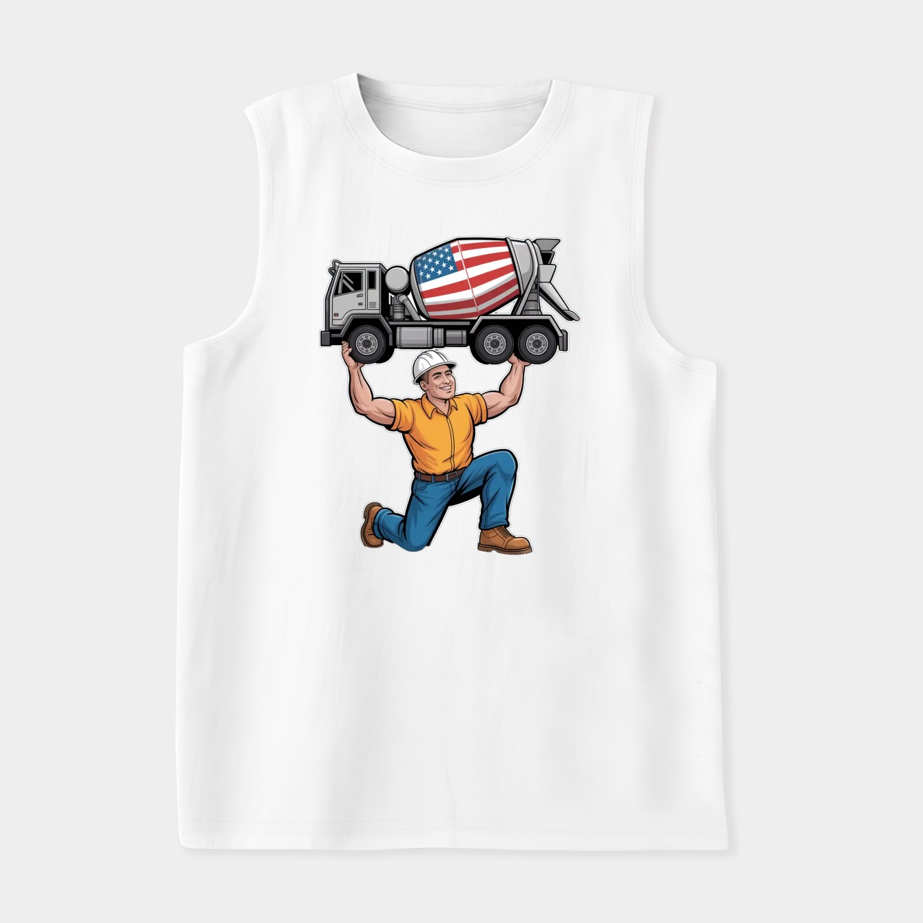 Cement Truck Mixer Cartoon Women's Soft Tank Top