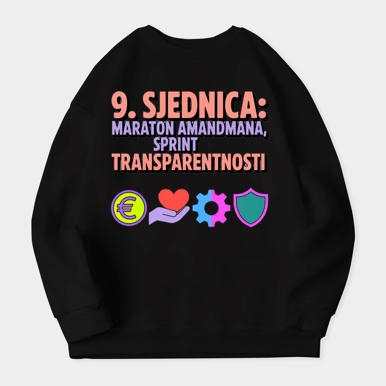 Vaporwave Marathon of Transparency Women's Crewneck Sweatshirt