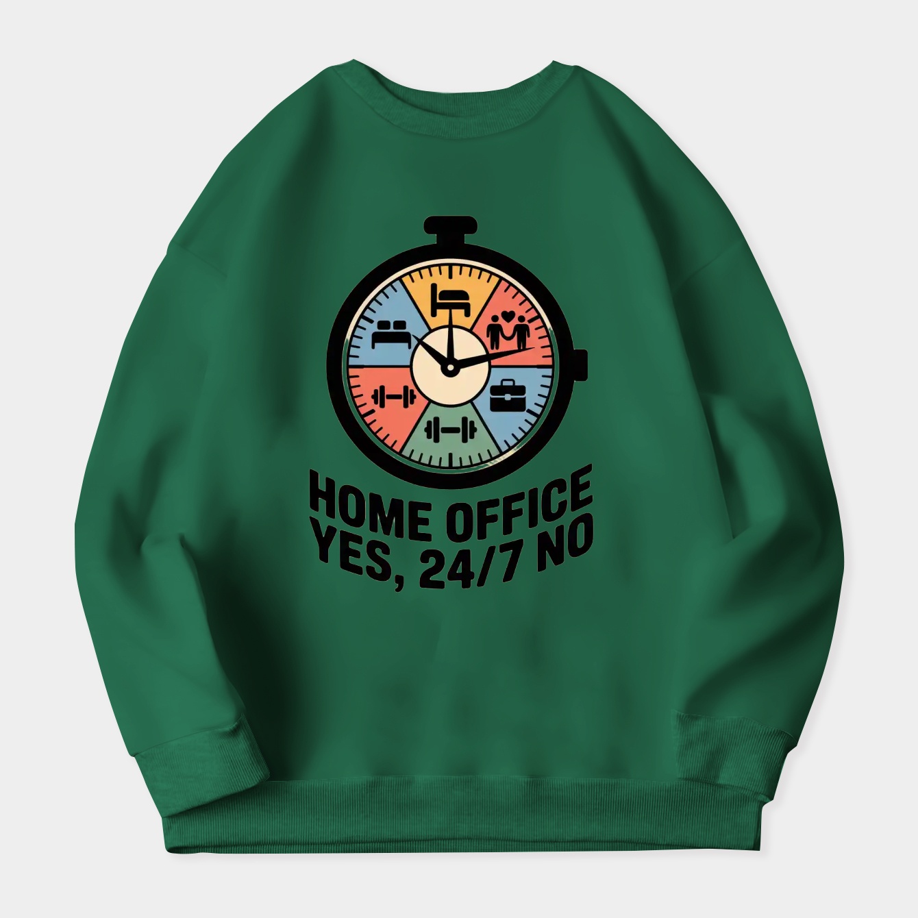 Home Office, Not 24/7 Women's Crewneck Sweatshirt