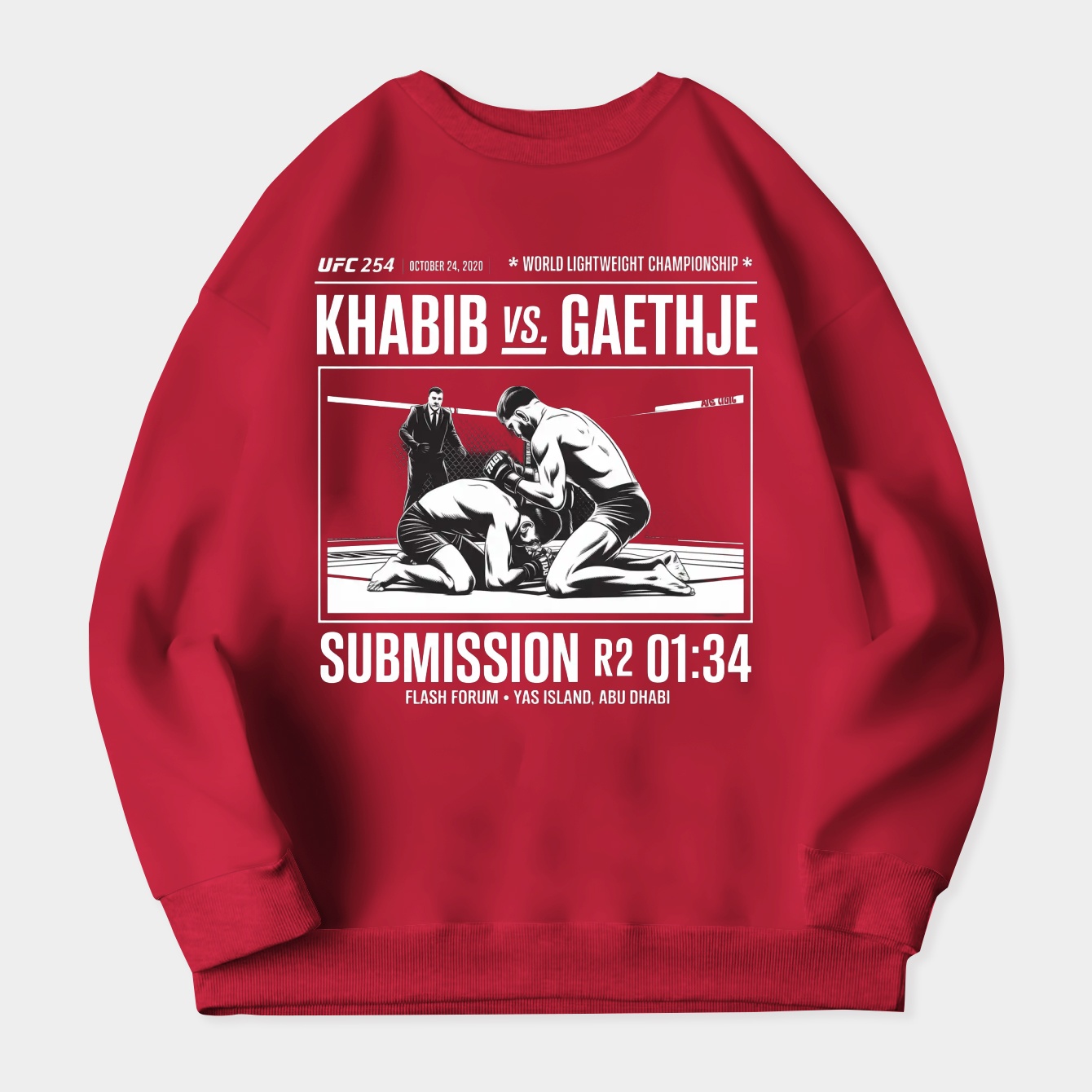 Khabib vs Gaethje UFC 254 Women's Crewneck Sweatshirt