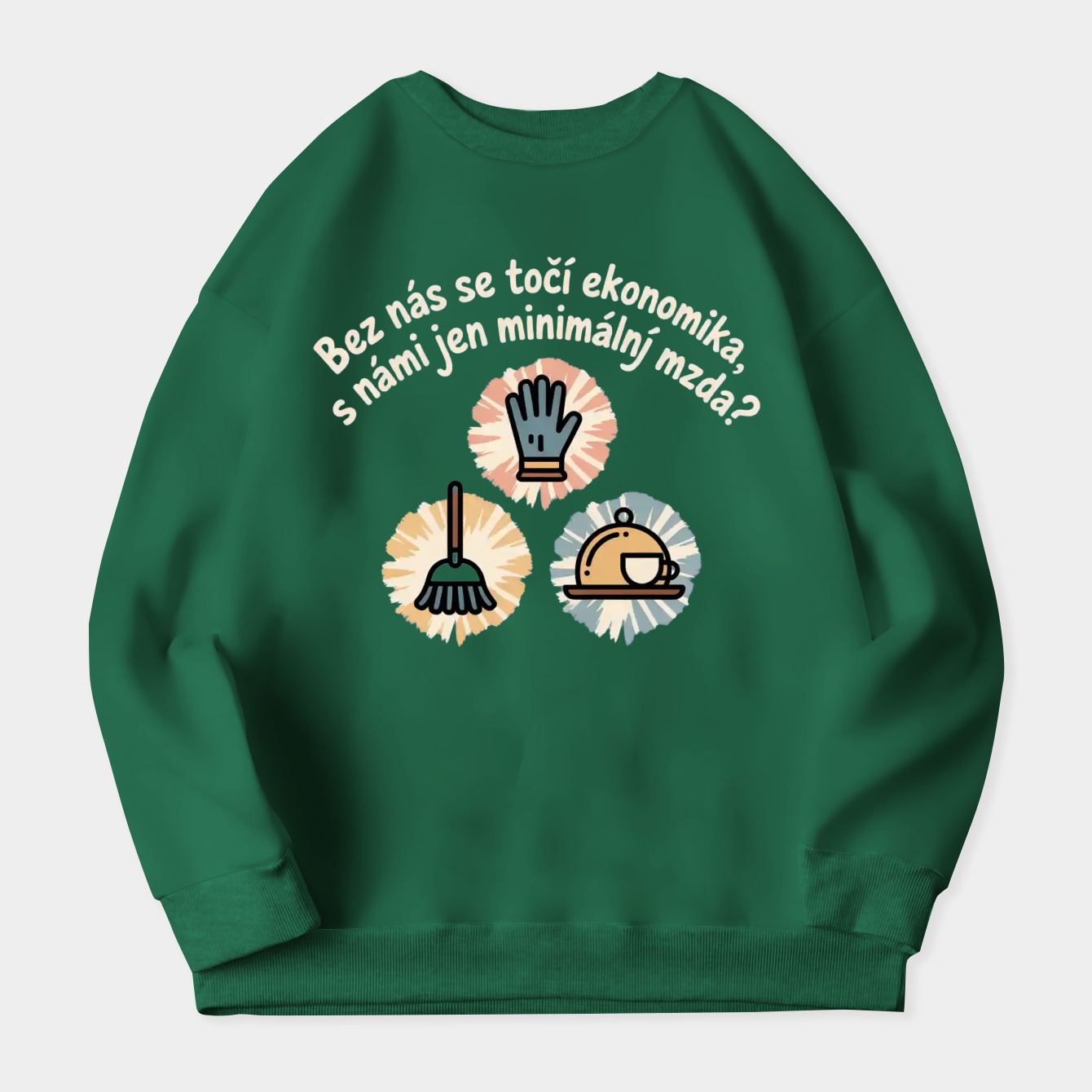Vintage Tie-Dye Workers’ Protest Women's Crewneck Sweatshirt