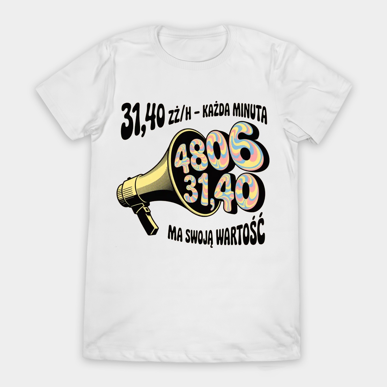Psychedelic Wage Time Megaphone Women's T-Shirt