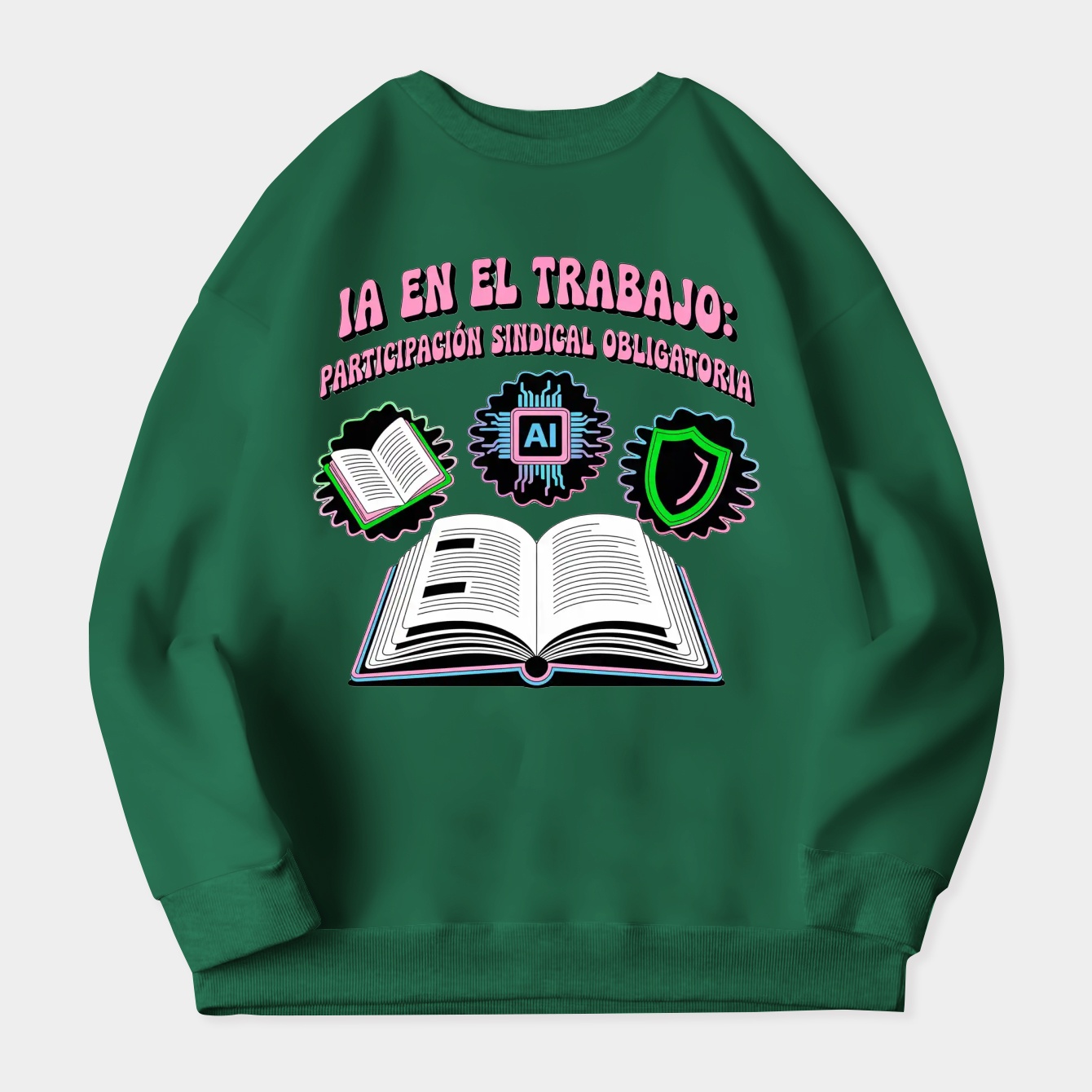 Psychedelic Union Tech Rights Contract Women's Crewneck Sweatshirt