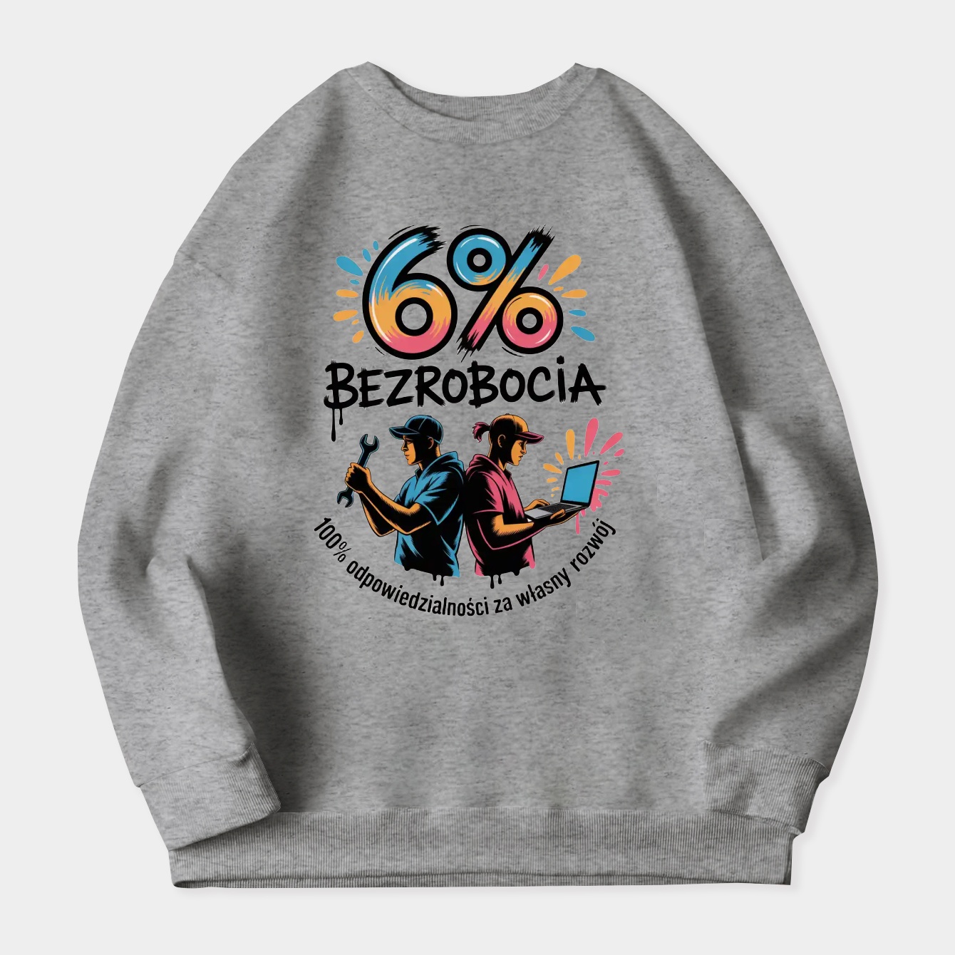 6% Unemployment, 100% Responsibility Women's Crewneck Sweatshirt