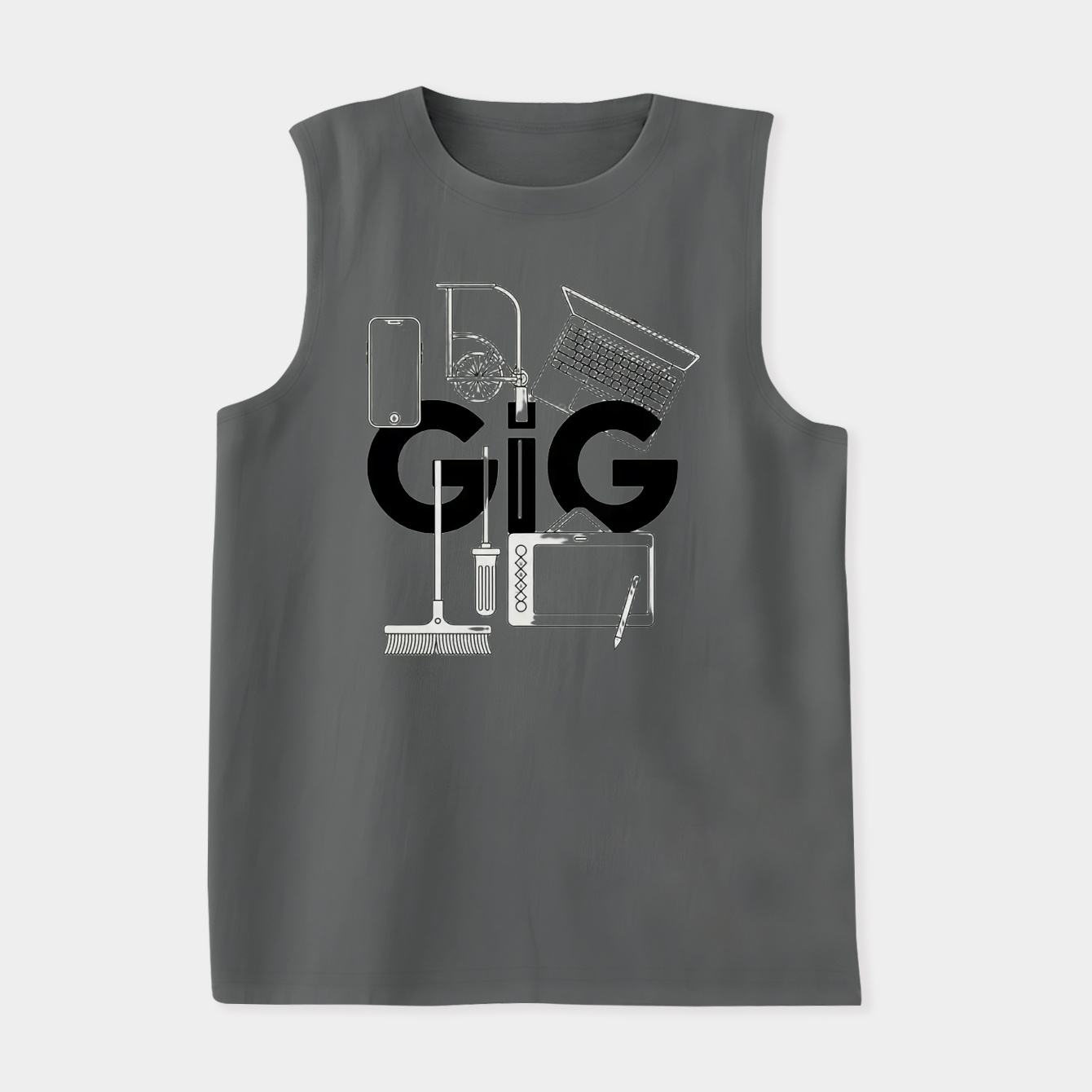 Modern Gig Worker Tools Collage Women's Soft Tank Top