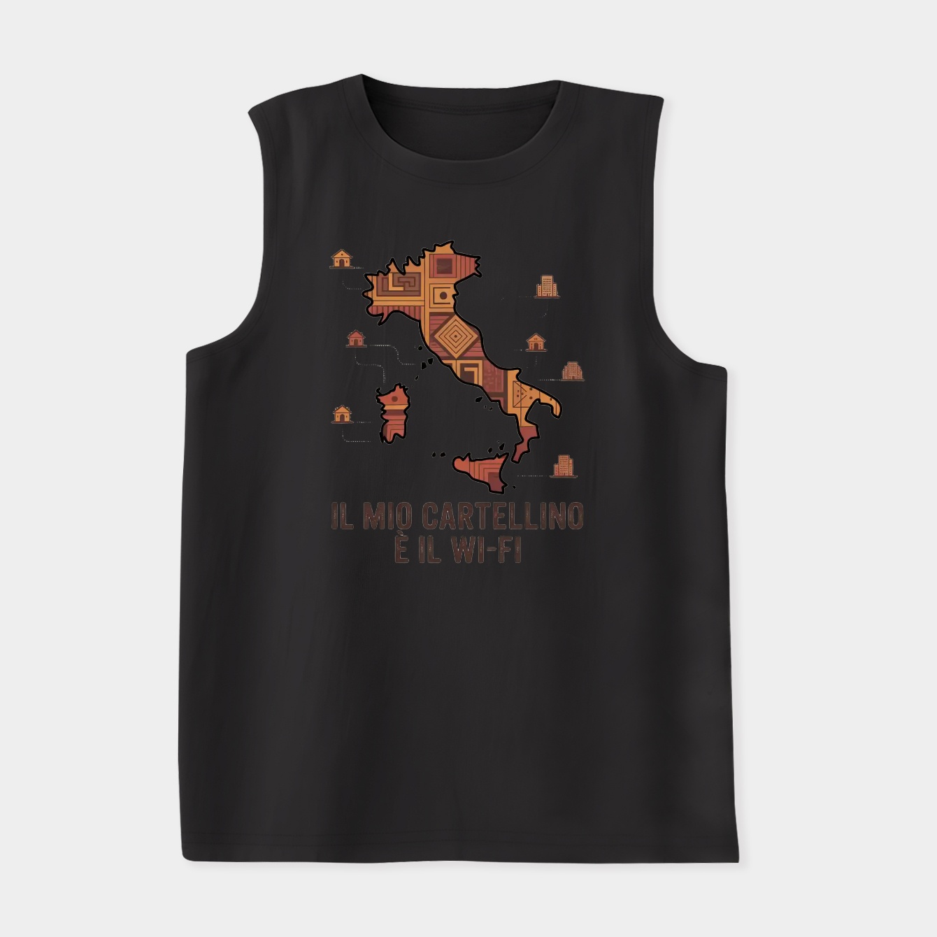 Hybrid Italy Wi‑Fi Work Map Women's Soft Tank Top