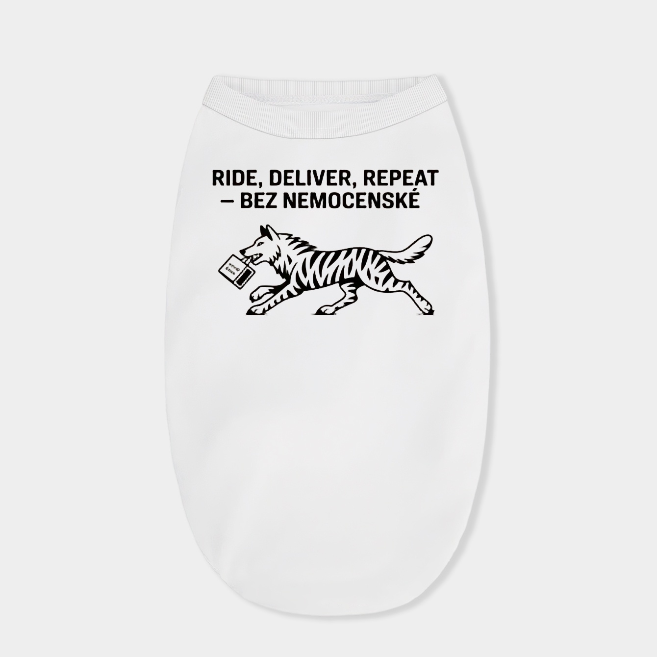 Zebra Wolf Gig Delivery Loop Dog Shirt