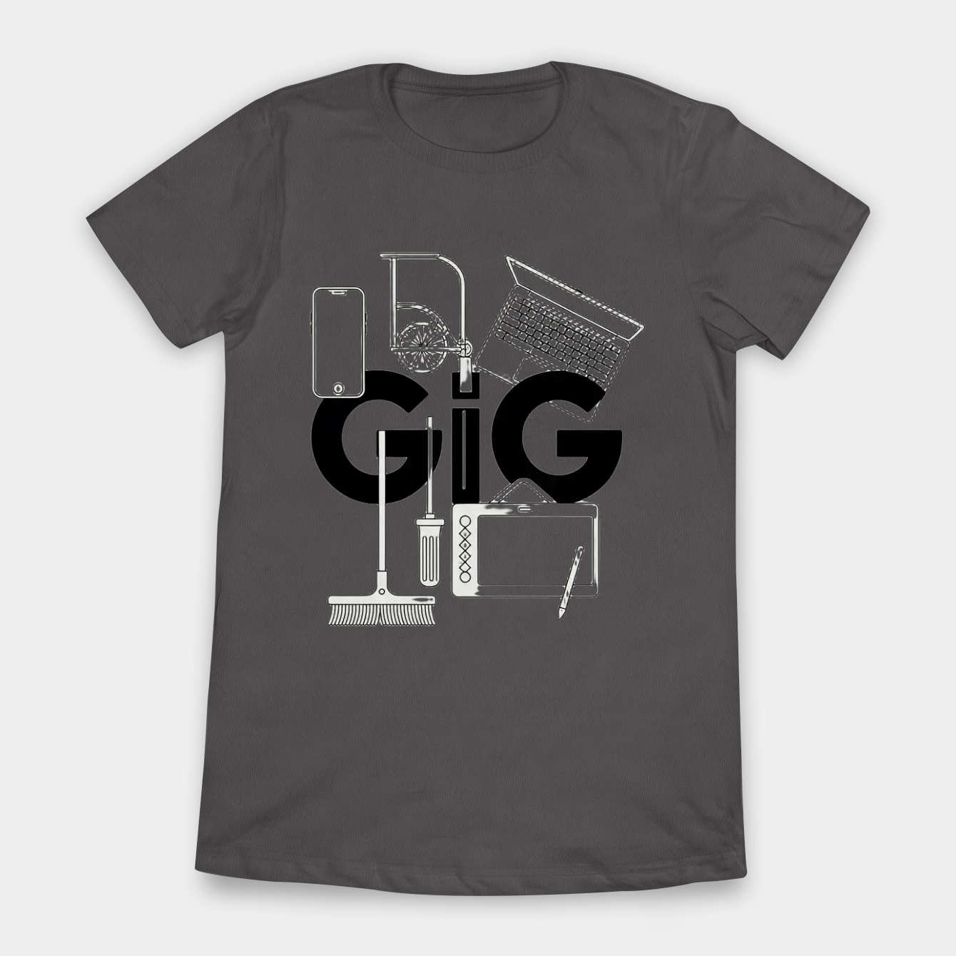 Modern Gig Worker Tools Collage Women's T-Shirt