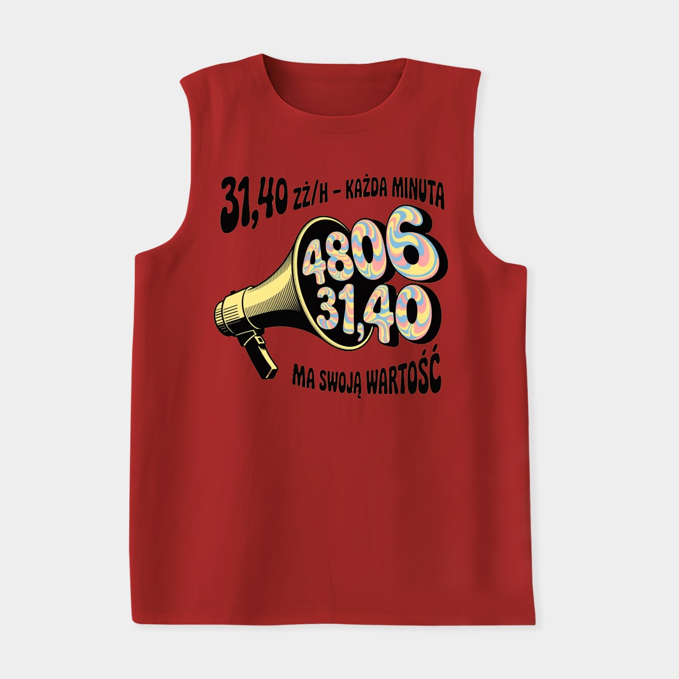 Psychedelic Wage Time Megaphone Women's Soft Tank Top