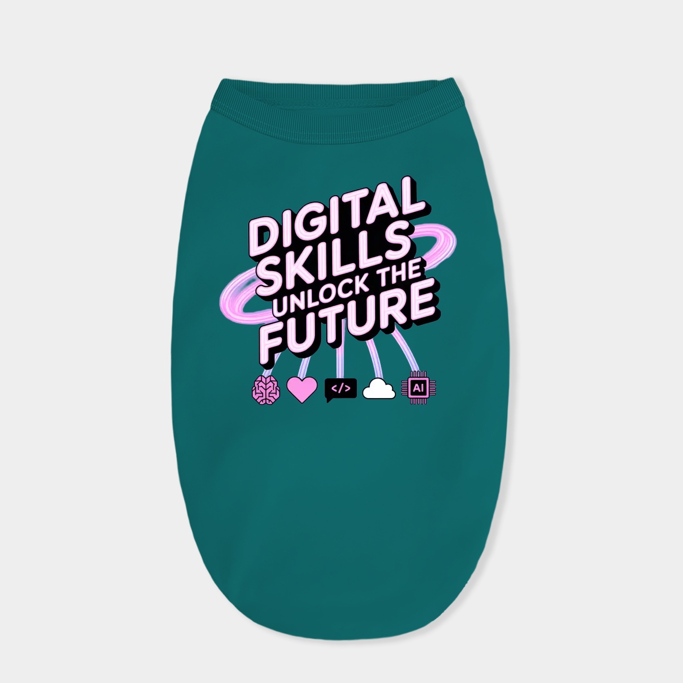 Digital Skills Unlock the Future Dog Shirt