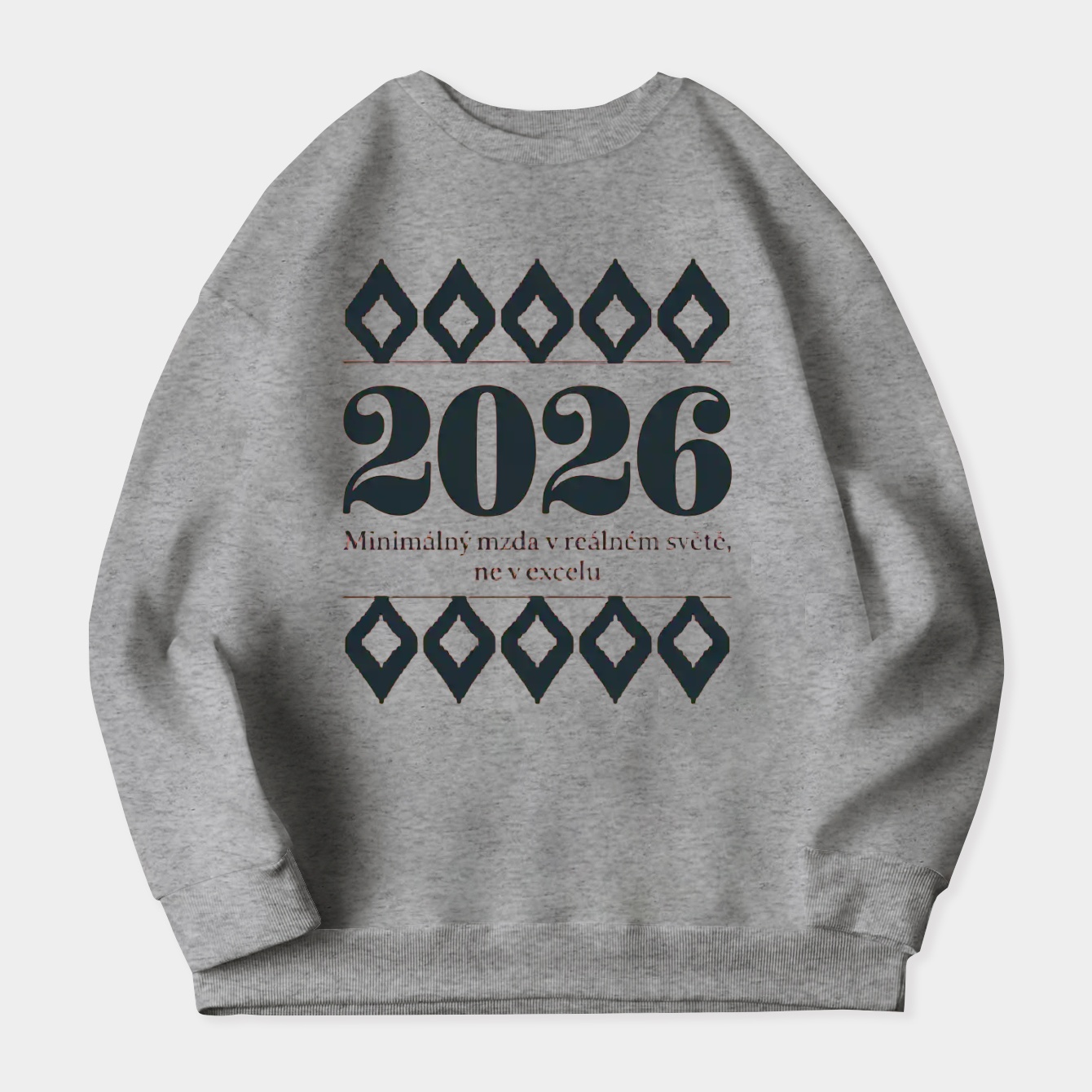 Retro 2026 Living Wage Slogan Women's Crewneck Sweatshirt
