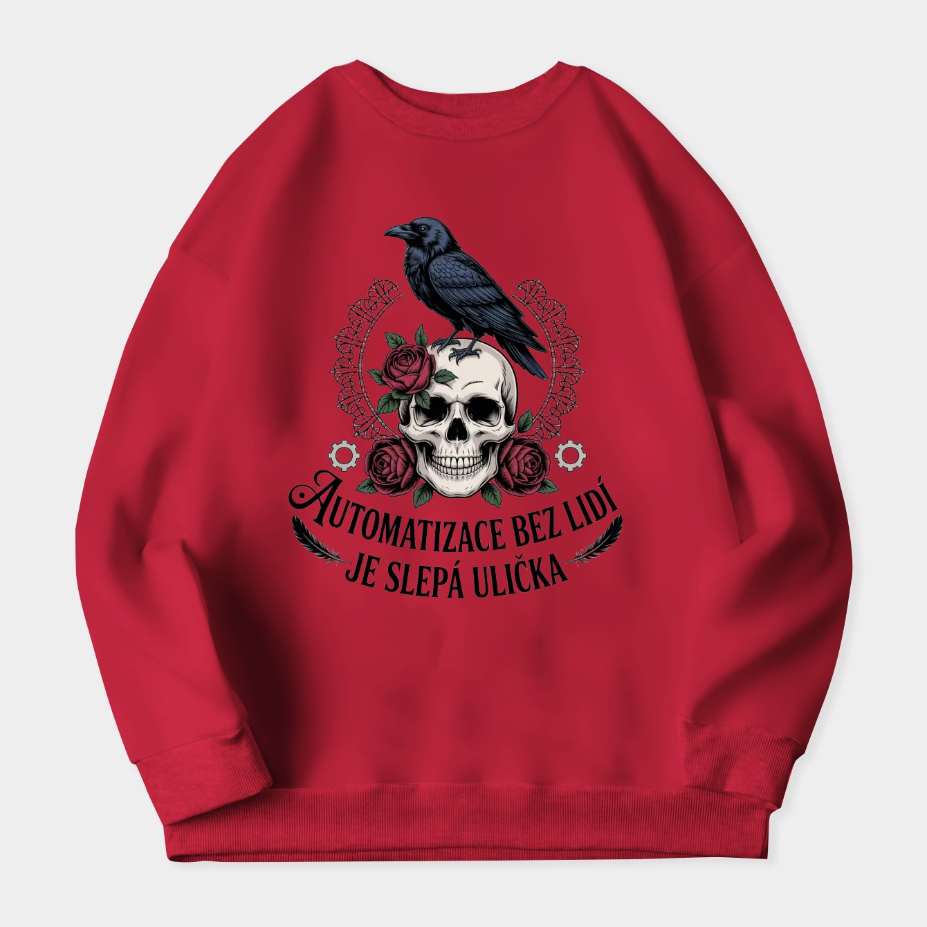 Raven Roses and Rebel Gears Women's Crewneck Sweatshirt