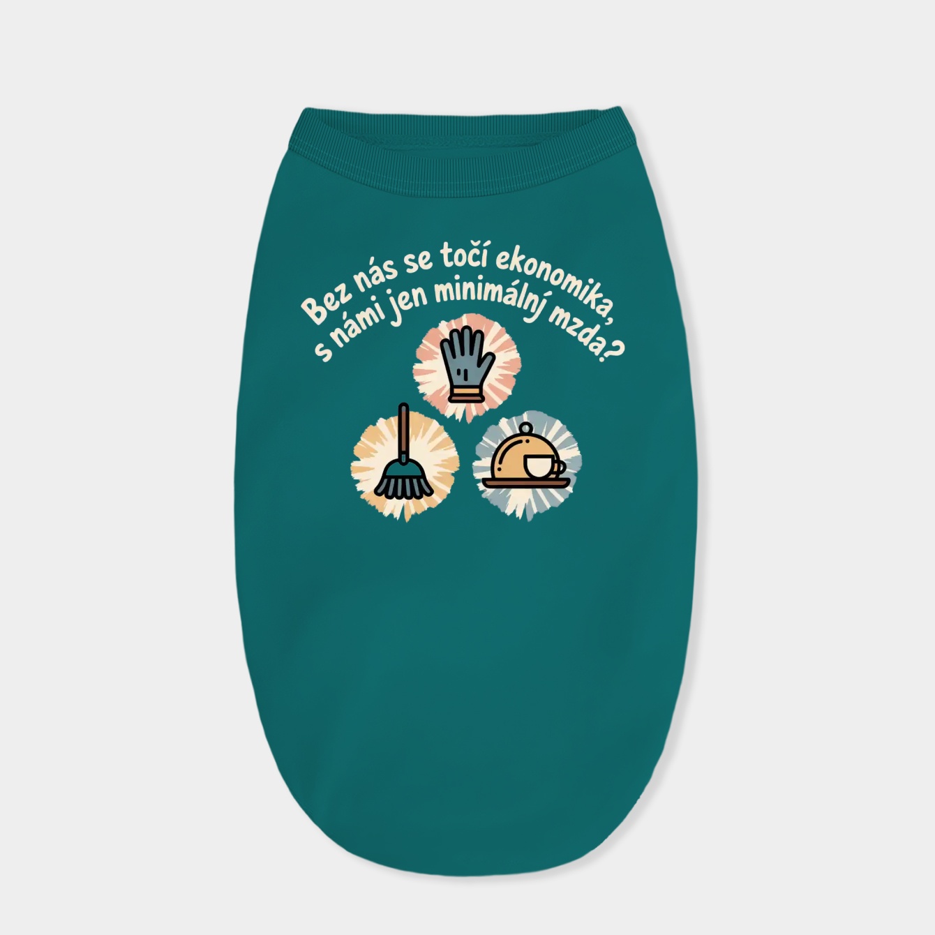 Vintage Tie-Dye Workers’ Protest Dog Shirt