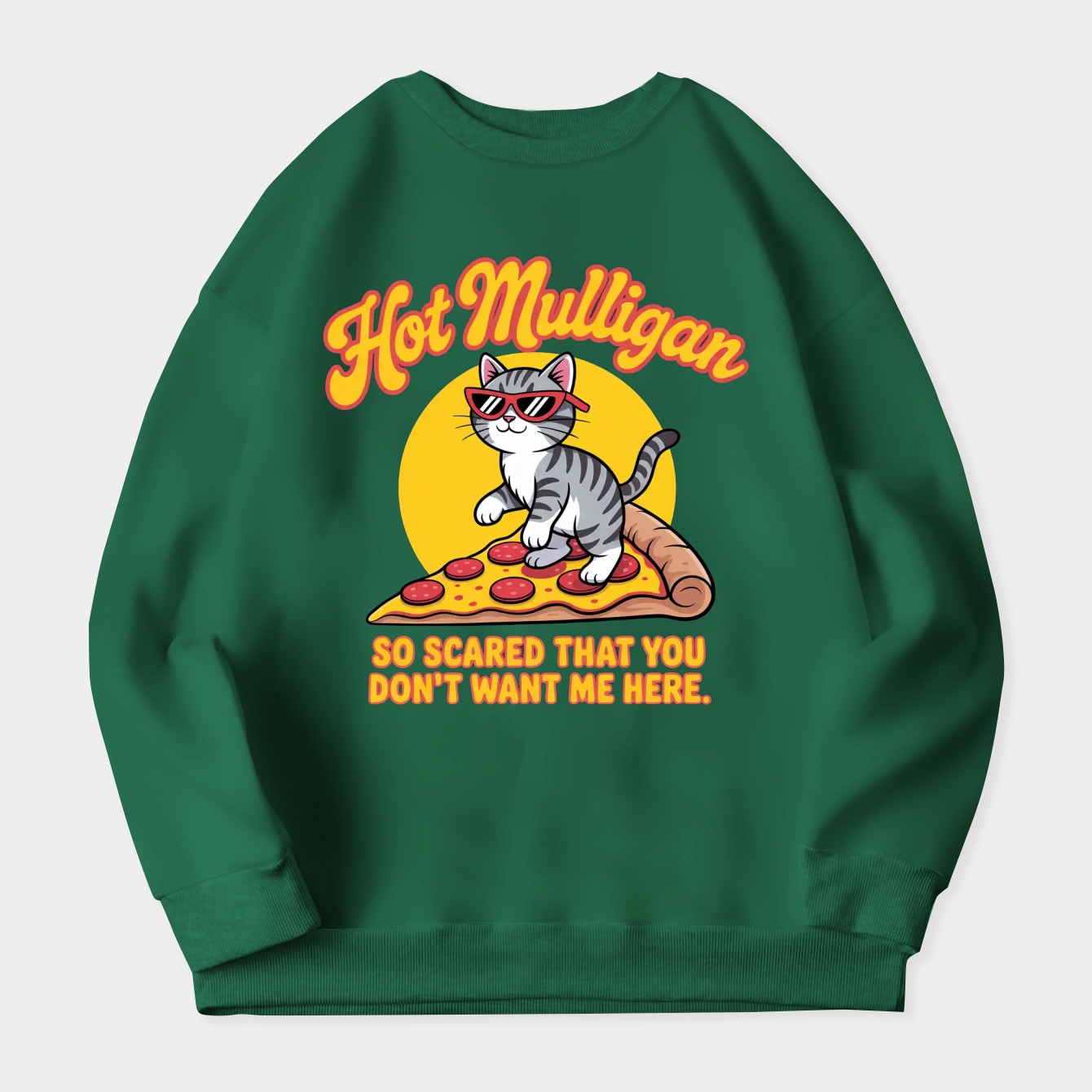 HOT MULLIGAN BAND CUTE CAT Women's Crewneck Sweatshirt