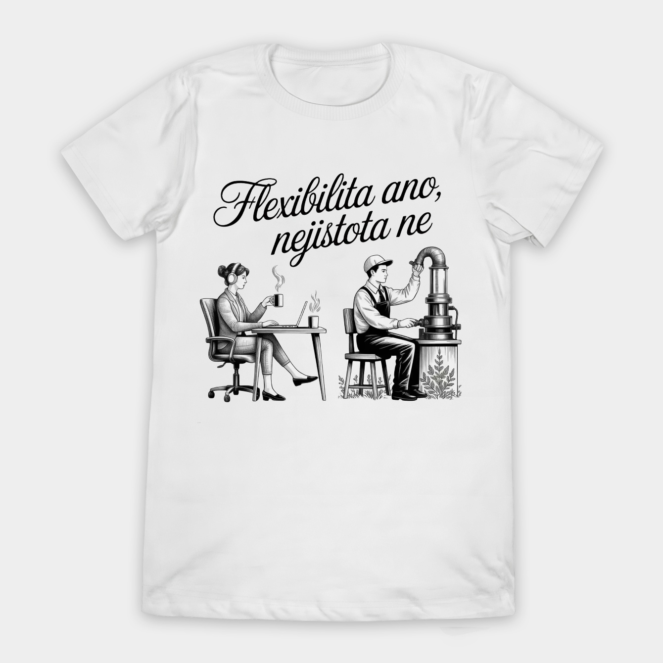 Flexibility Without Uncertainty Dual Work Women's T-Shirt