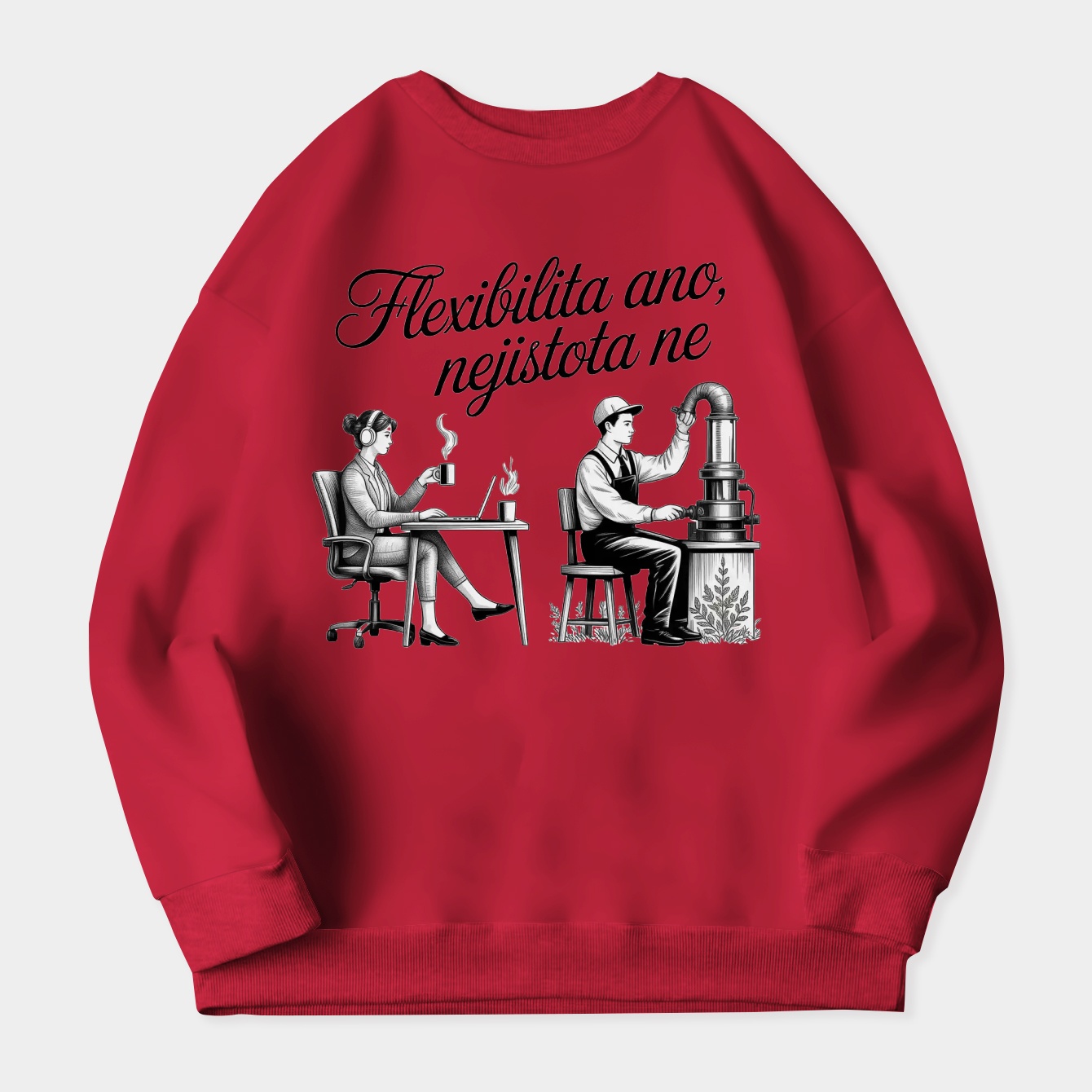 Flexibility Without Uncertainty Dual Work Women's Crewneck Sweatshirt