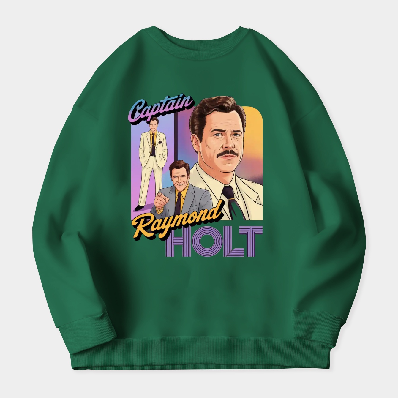 Brooklyn Nine Nine Captain Raymond Holt Vintage Retro 80's Style Inspired brooklyn 99 stickers brooklyn 99 gift Women's Crewneck Sweatshirt