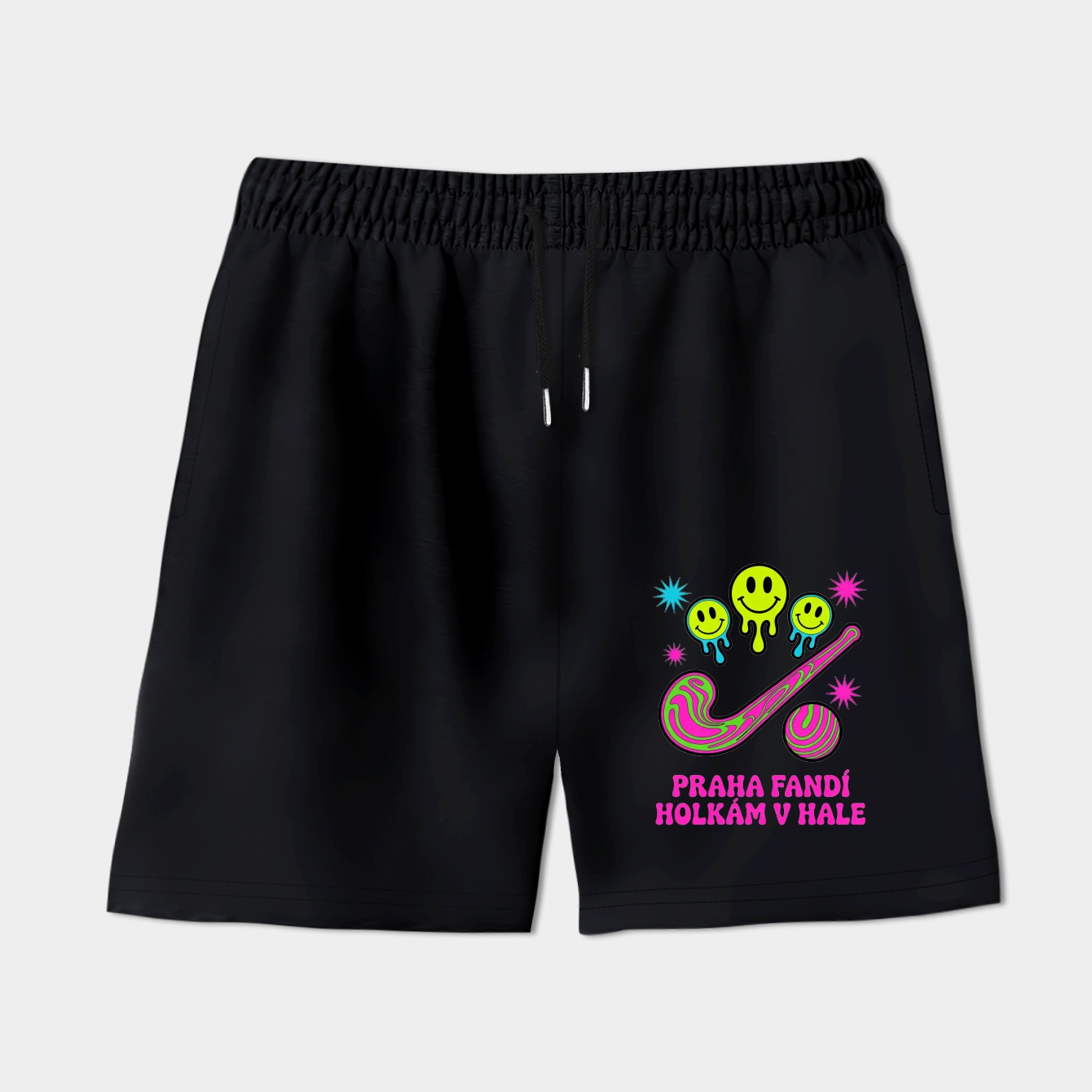 Psychedelic Neon Field Hockey Vibes Women's Shorts