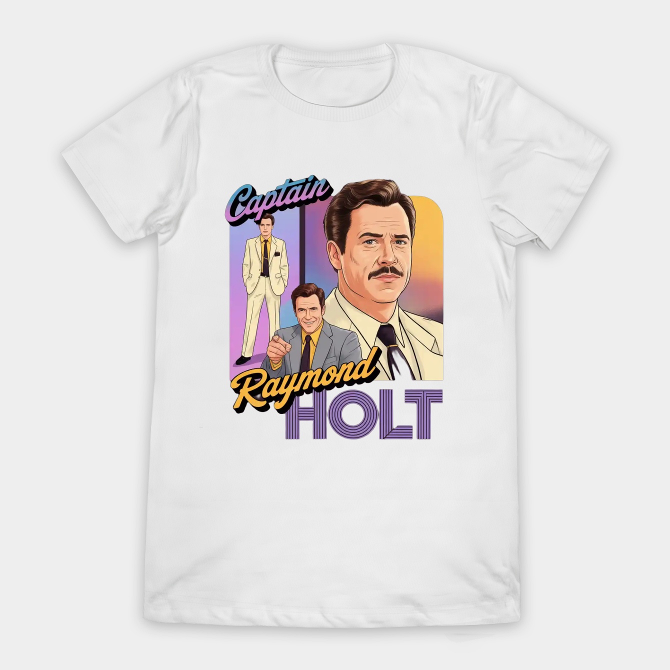 Brooklyn Nine Nine Captain Raymond Holt Vintage Retro 80's Style Inspired brooklyn 99 stickers brooklyn 99 gift Women's T-Shirt