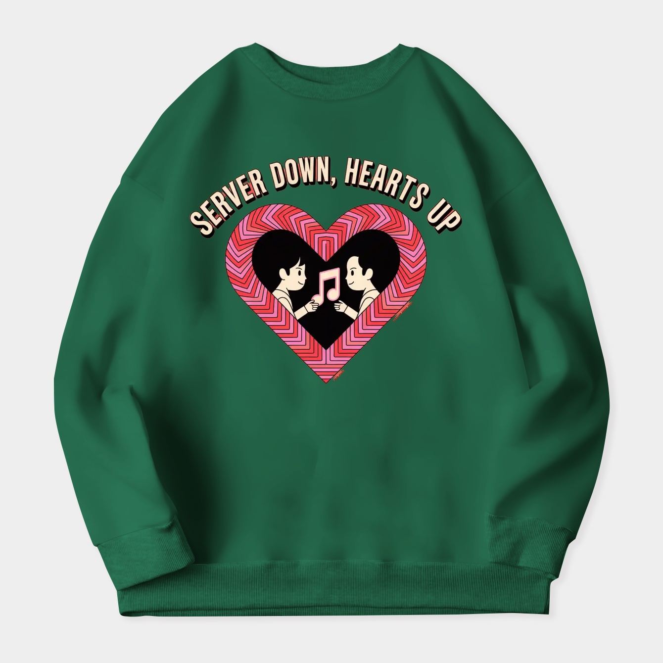 Server Down Hearts Up Love Women's Crewneck Sweatshirt