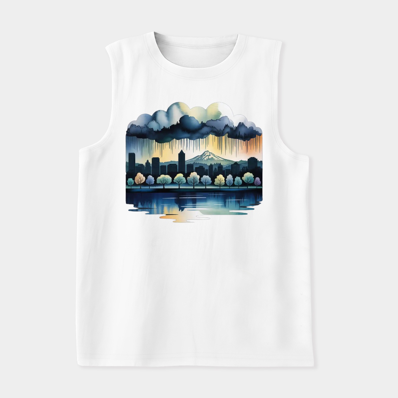 Portland Oregon Rain: Embracing the Ephemeral Symphony; The Importance of Portland Rain Women's Soft Tank Top