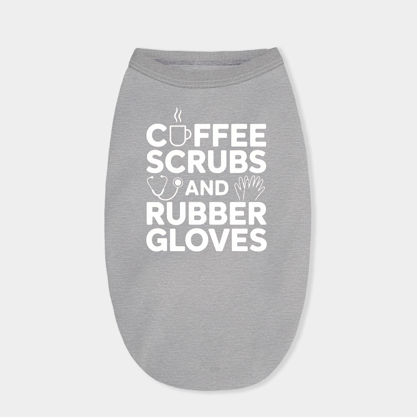 Coffee Scrubs and Rubber Gloves Funny Nursing Dog Shirt