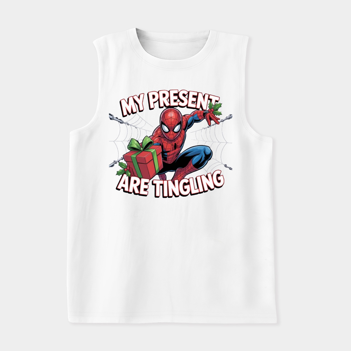 Spider-Man Present Senses Holiday Women's Soft Tank Top