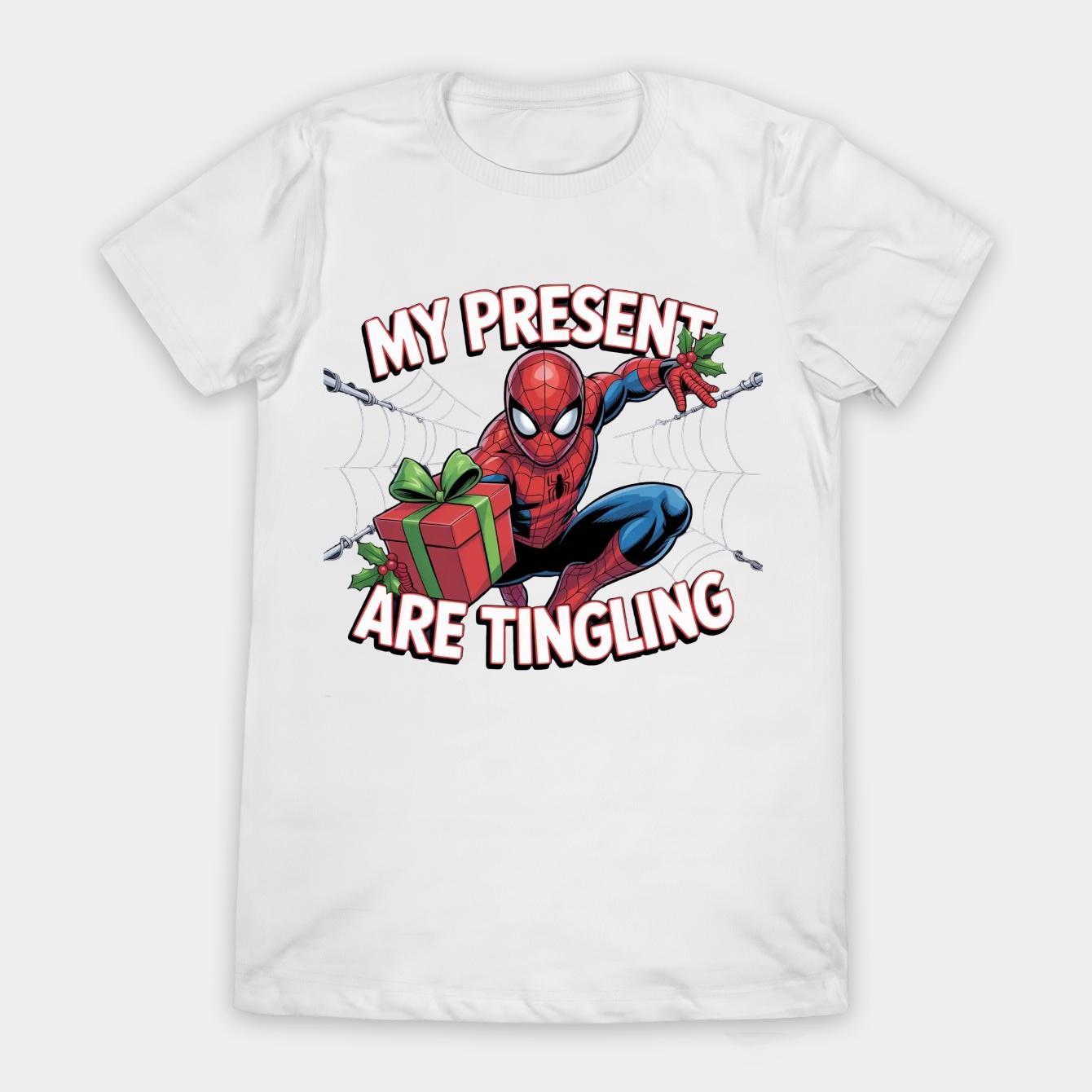 Spider-Man Present Senses Holiday Women's T-Shirt
