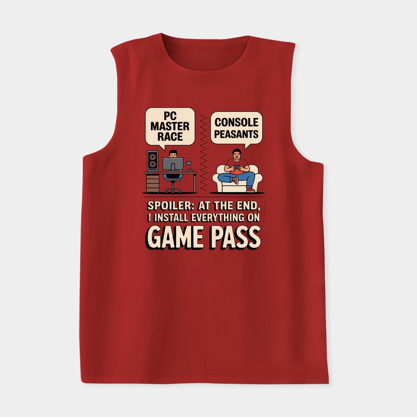 PC vs Console Game Pass Showdown Women's Soft Tank Top
