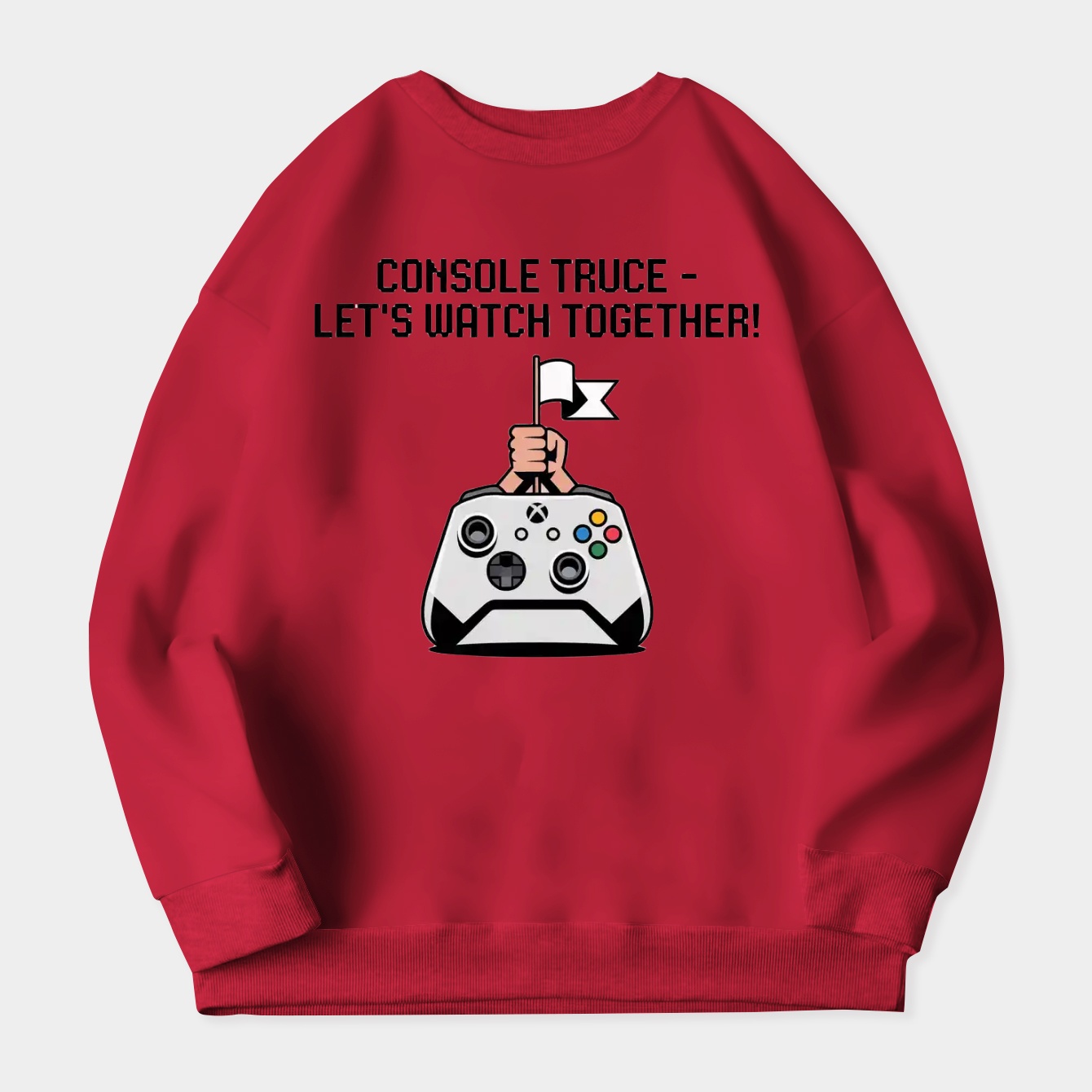 Console Truce: Let’s Watch Together Women's Crewneck Sweatshirt