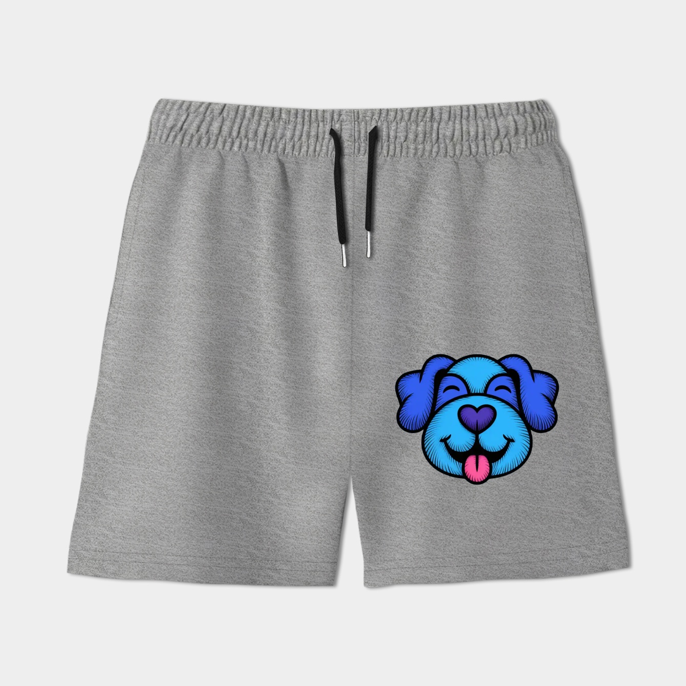 Chalk Blue Playful Pup Women's Shorts