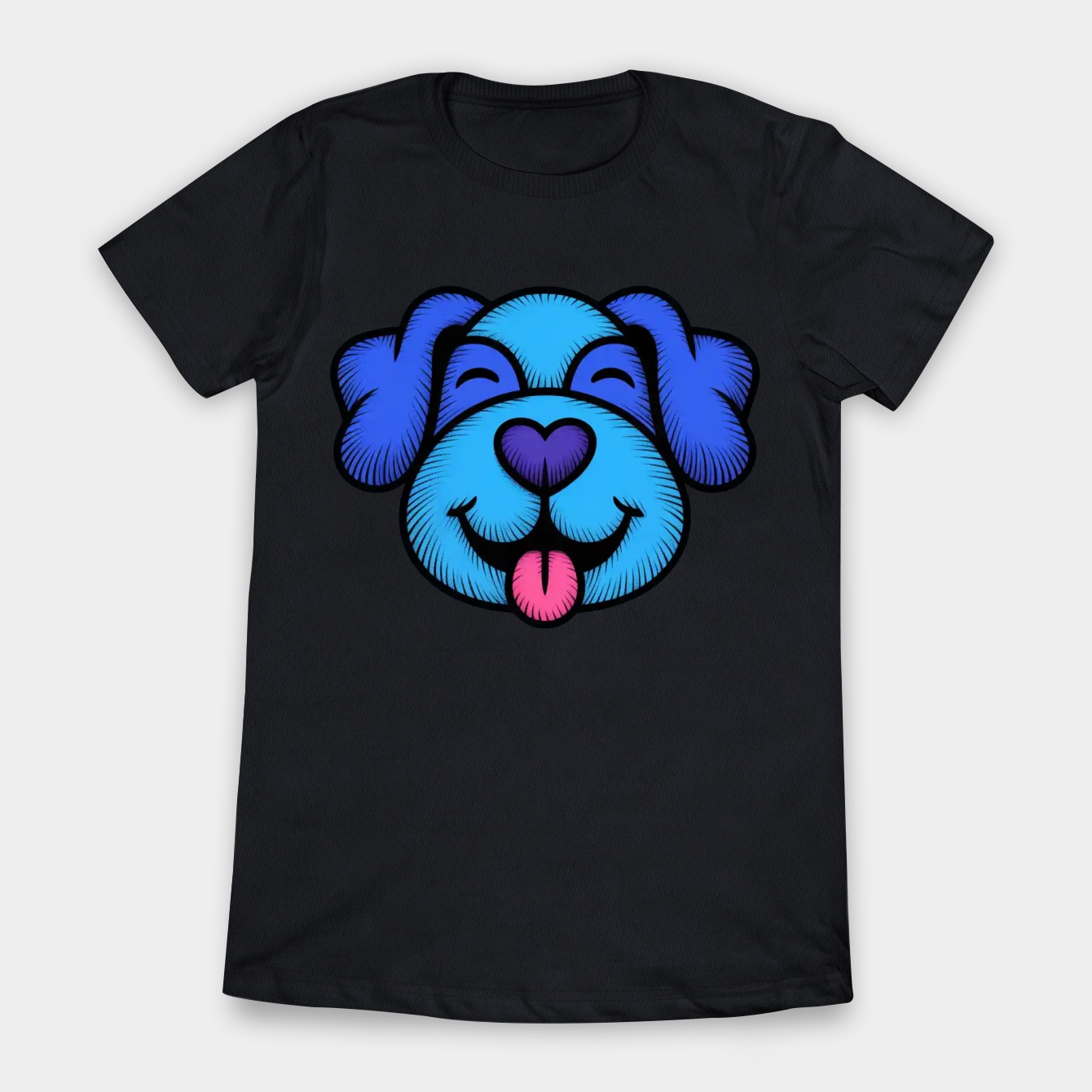 Chalk Blue Playful Pup Women's T-Shirt
