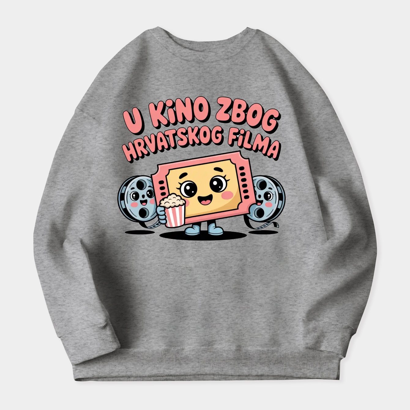 Cute Croatian Cinema Ticket Friends Women's Crewneck Sweatshirt