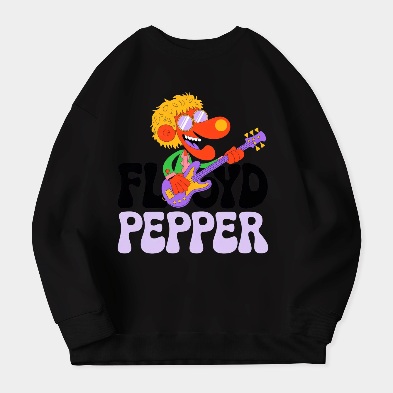Floyd Pepper Groovy Guitar Women's Crewneck Sweatshirt