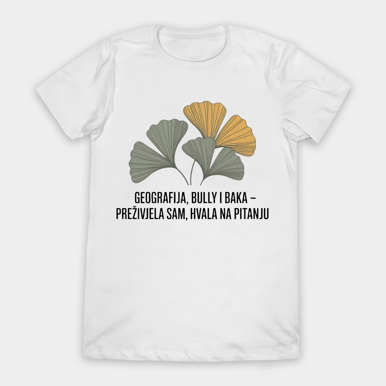 Vintage Ginkgo Resilience Slogan Women's T-Shirt