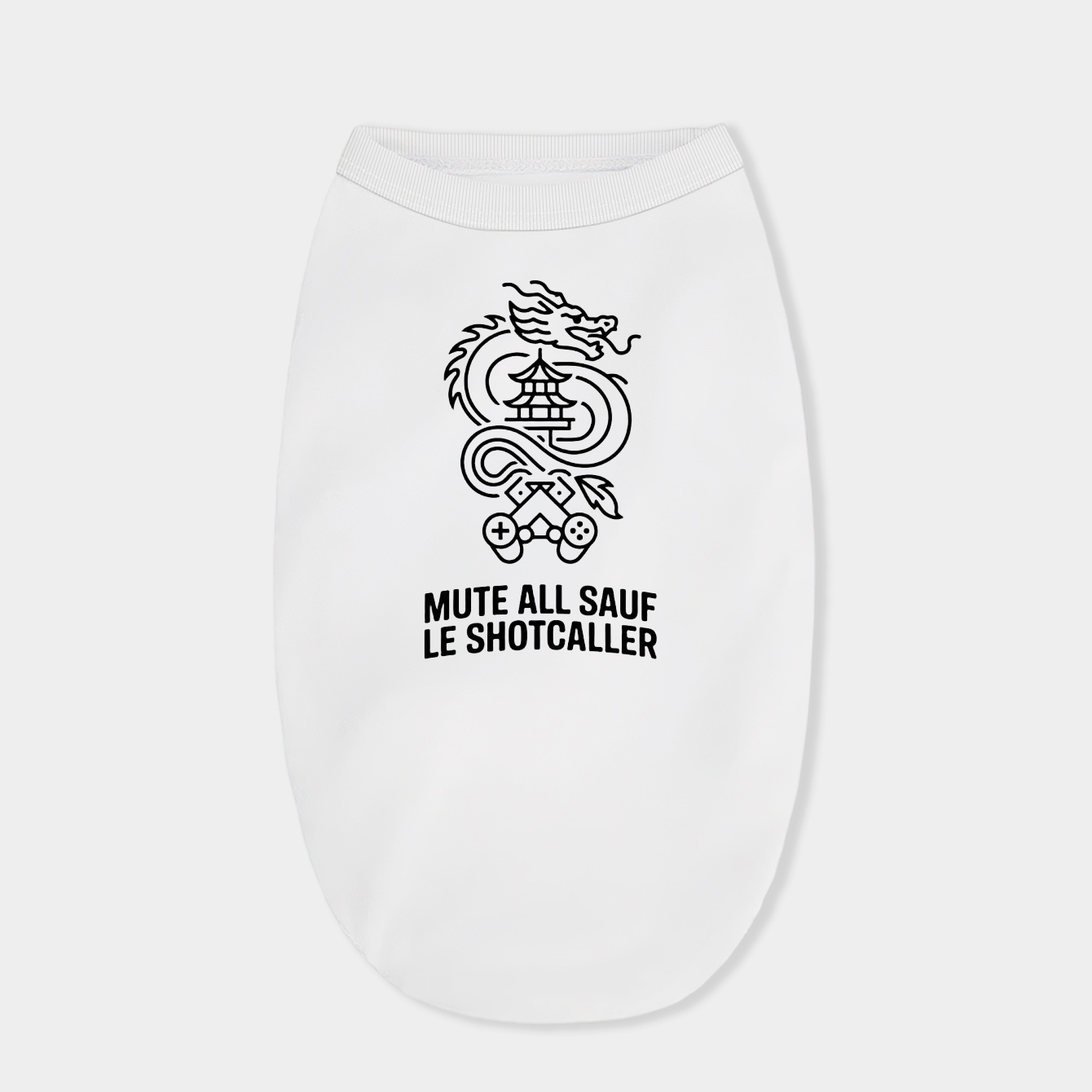 Vintage Dragon Shotcaller Gamer Emblem Dog Shirt