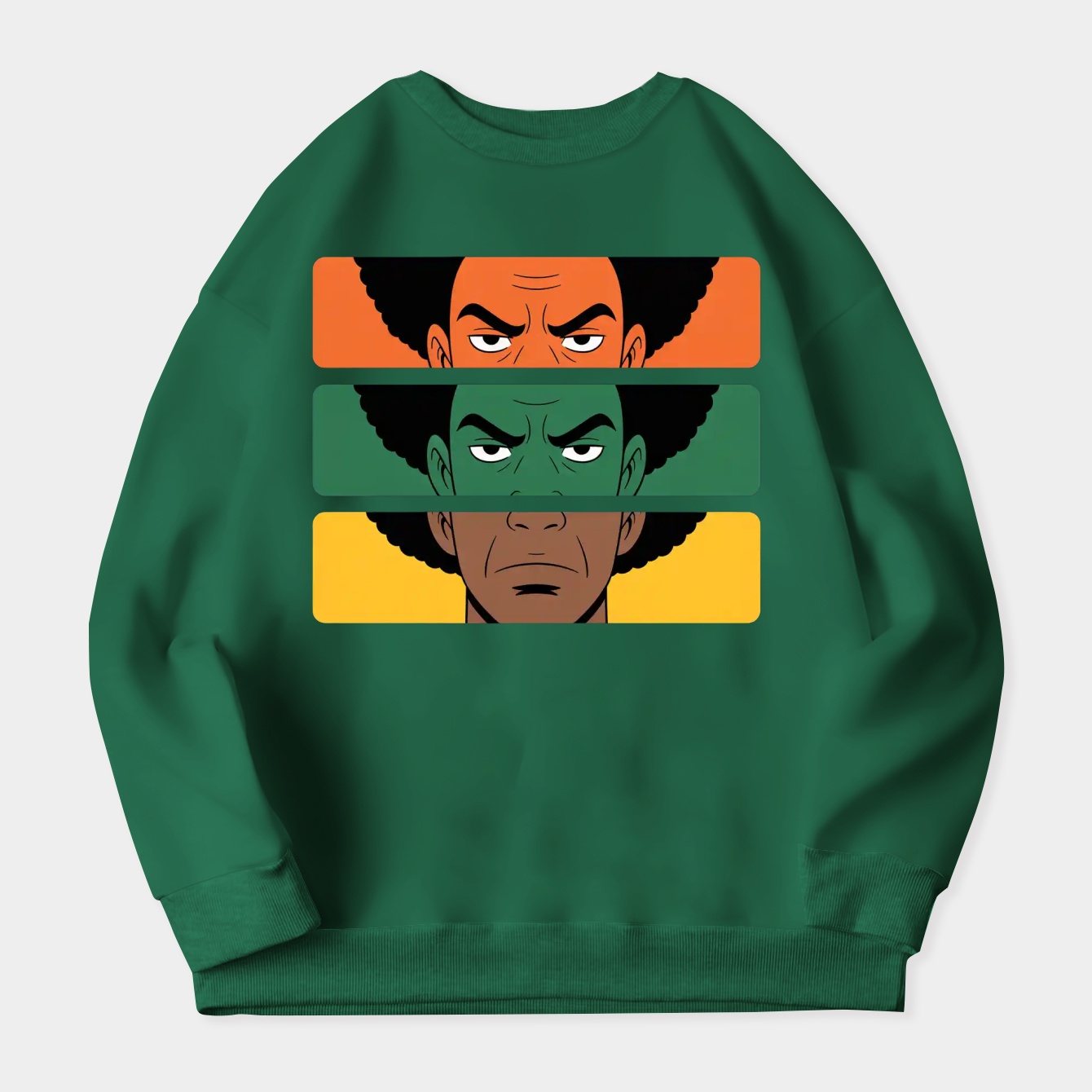 Boondocks Side Eye Expression Women's Crewneck Sweatshirt