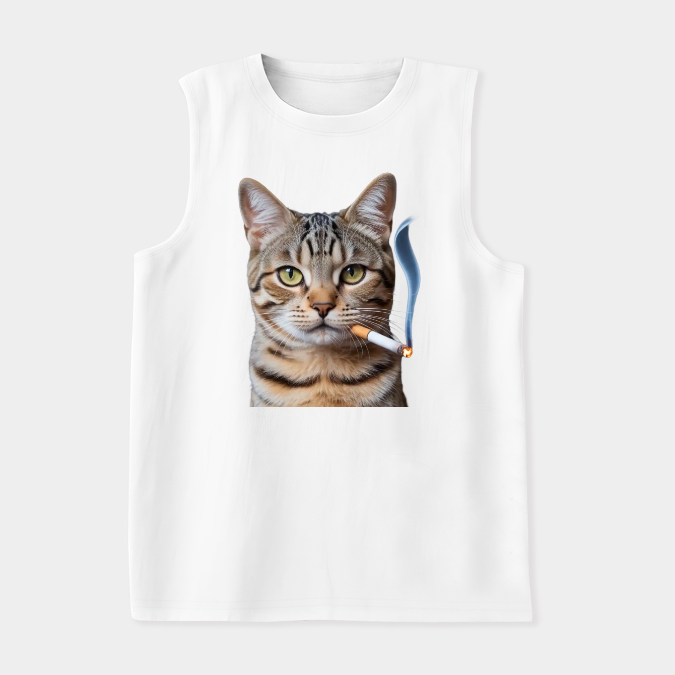 Smoking Cat Meme Women's Soft Tank Top