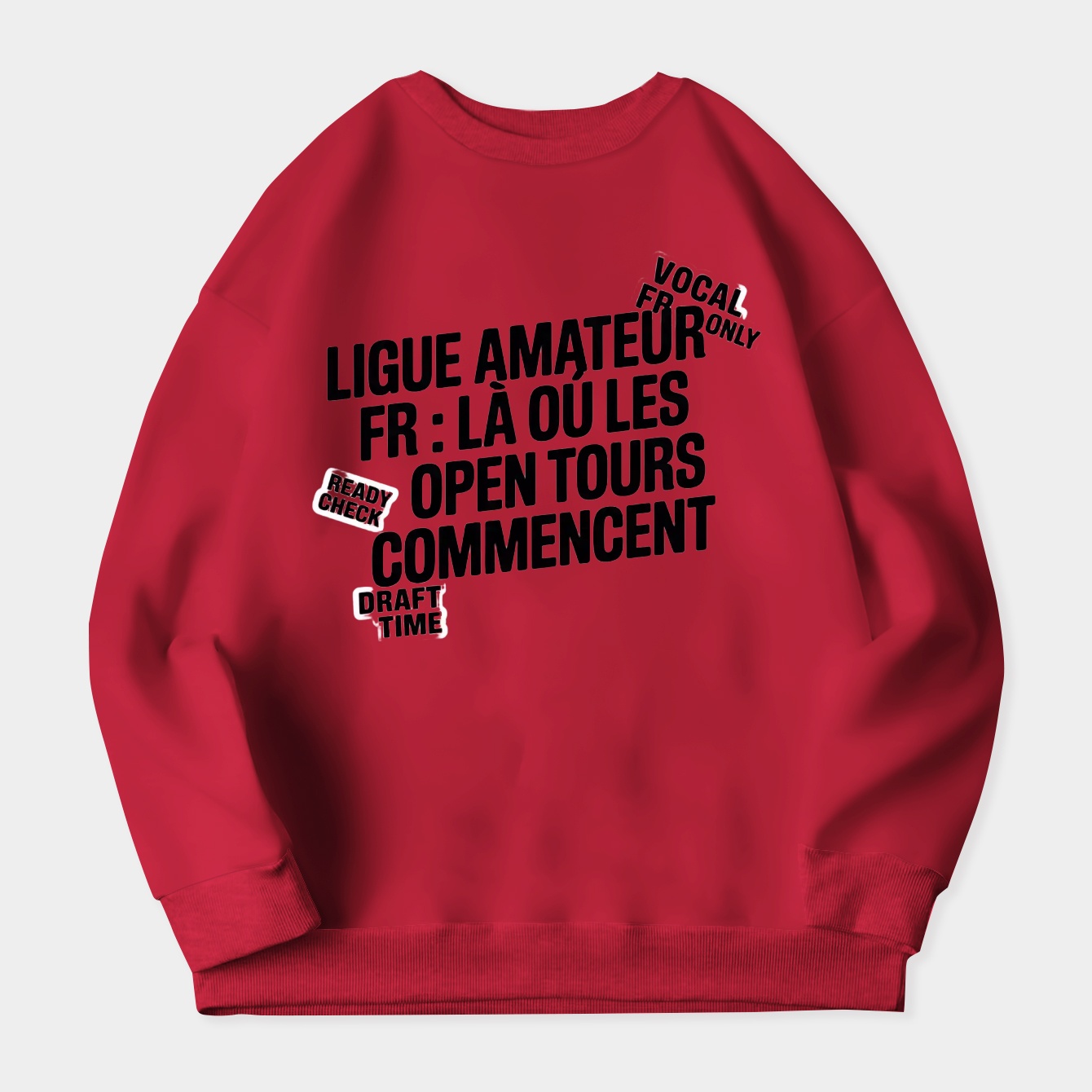 Ligue Amateur FR Esports Slogan Women's Crewneck Sweatshirt